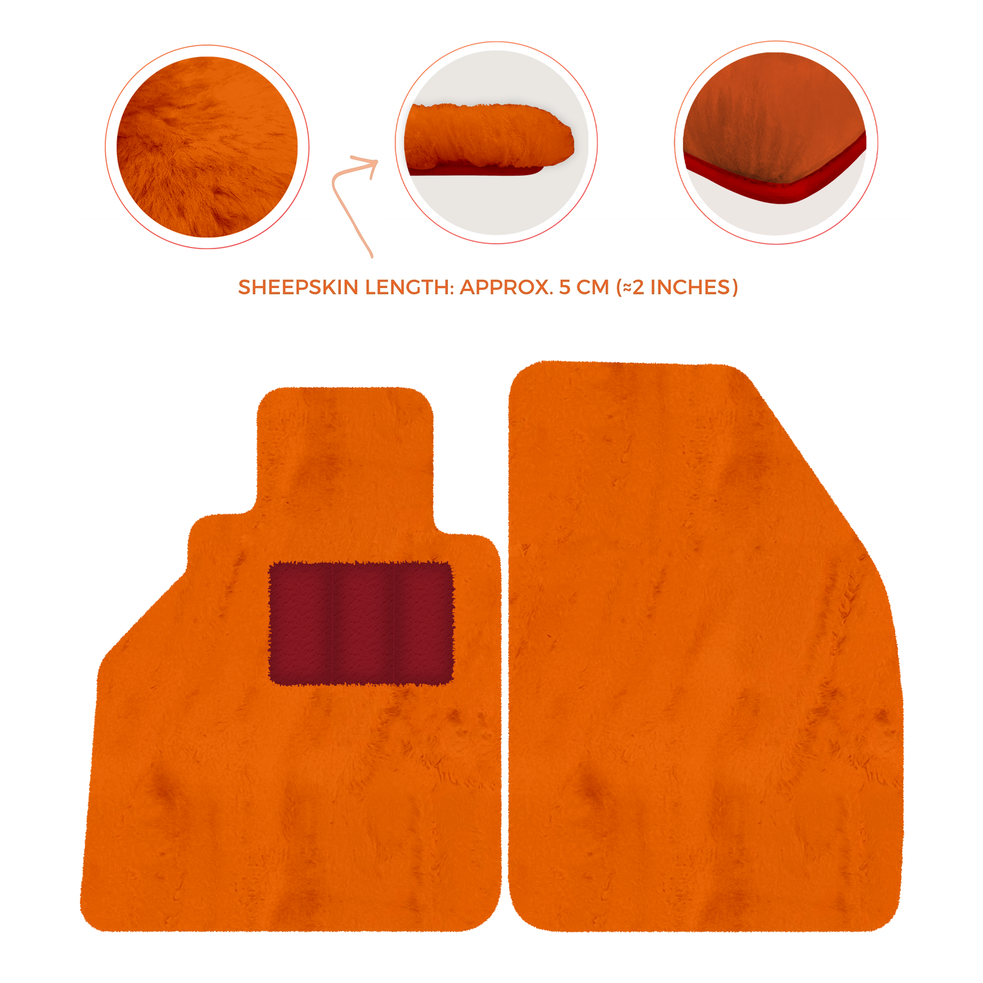 Premium Sheepskin Floor Mats for Porsche 986 Boxster (1996-2004)