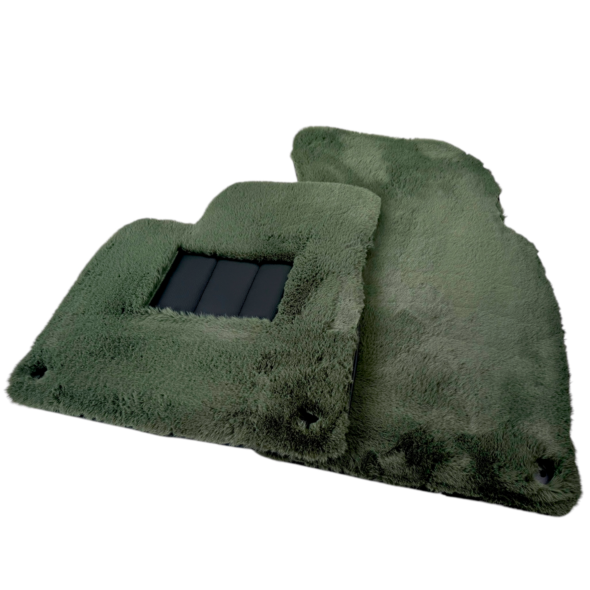 Genuine Light Green Sheepskin Floor Mats Bentley Arnage Green Label (1998-2009)