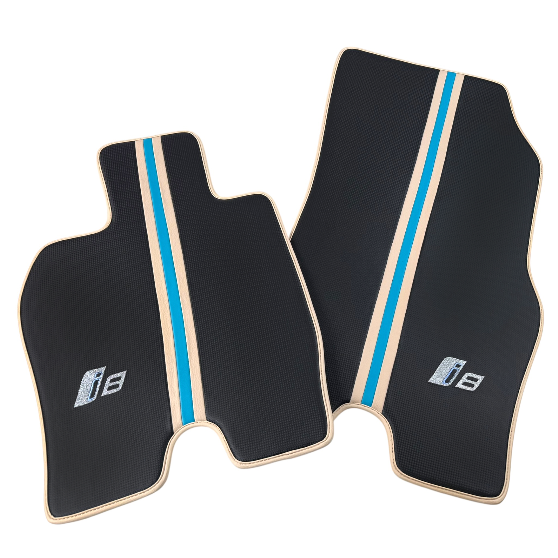 White Leather Floor Mats for BMW i8 Series L12 L15 - AutoWin.EU