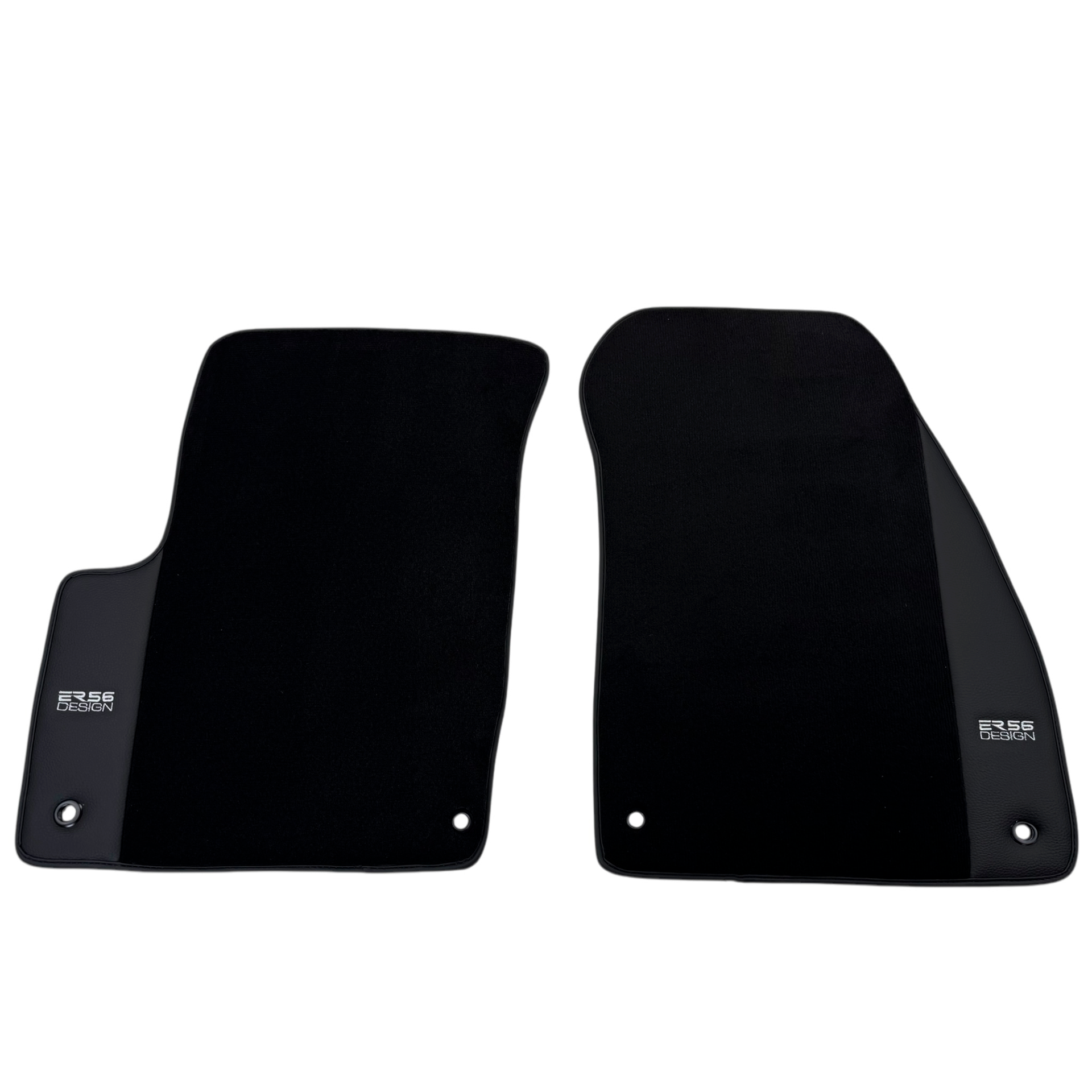 ER56 Design Black Floor Mats for Jeep Renegade (2018-2024) Co Drive with Fixing System with Leather