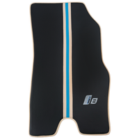 Fußmatten aus Carbonfaser für BMW i8 Serie L12 L15 | Cremefarbenes Leder