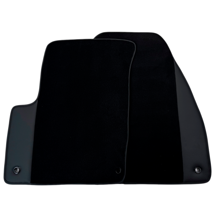 Black Floor Mats for Range Rover Evoque (2011-2015) 3/5-Doors with Leather | AutoWin