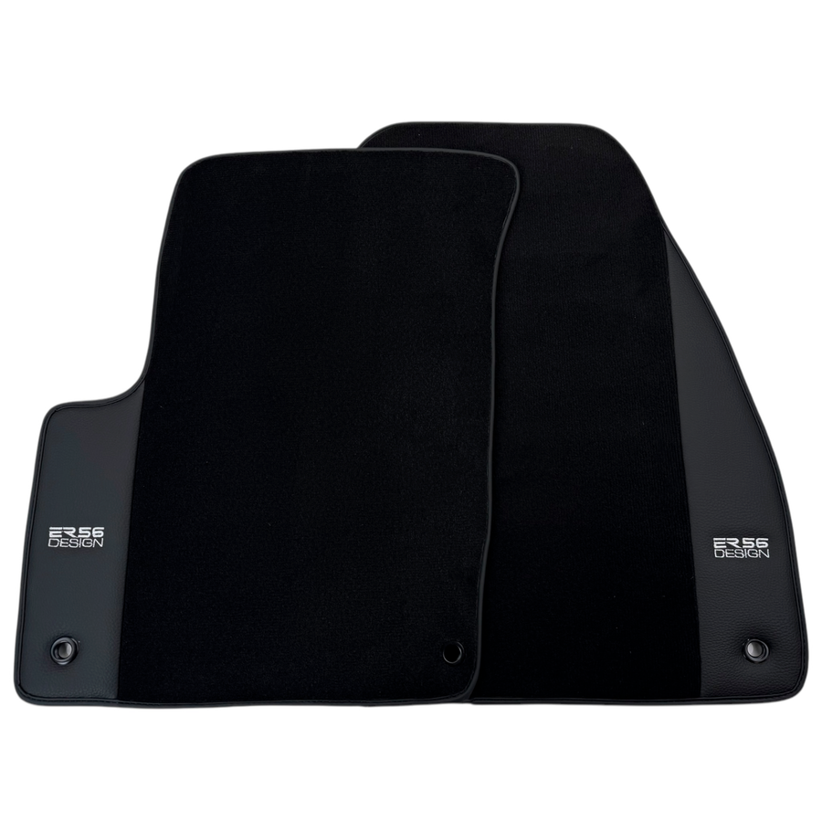 ER56 Design Black Floor Mats for Lincoln MKC (2014-2020) with Leather