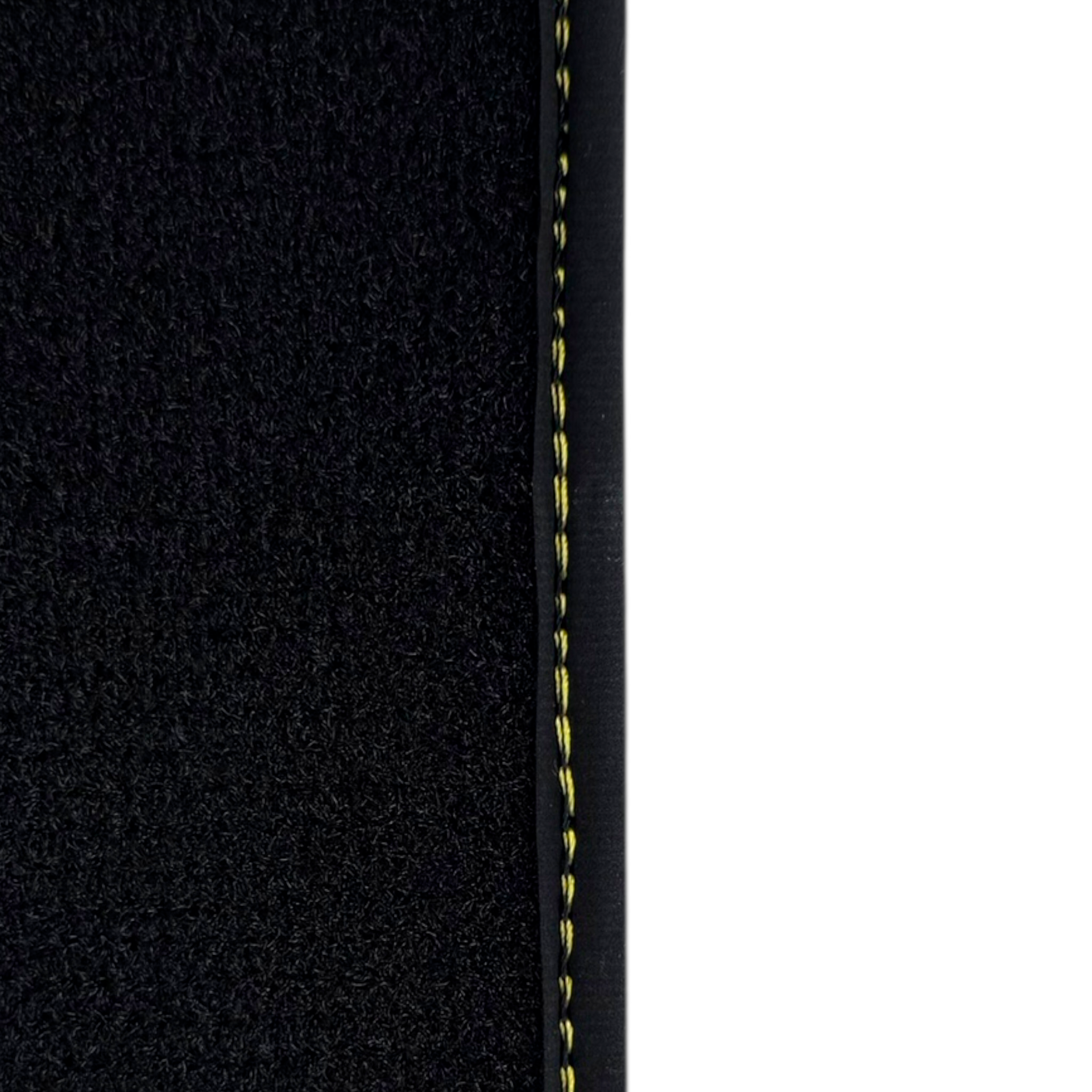 Black Floor Mats For Ferrari 488 Pista 2019-2021 With Yellow Leather