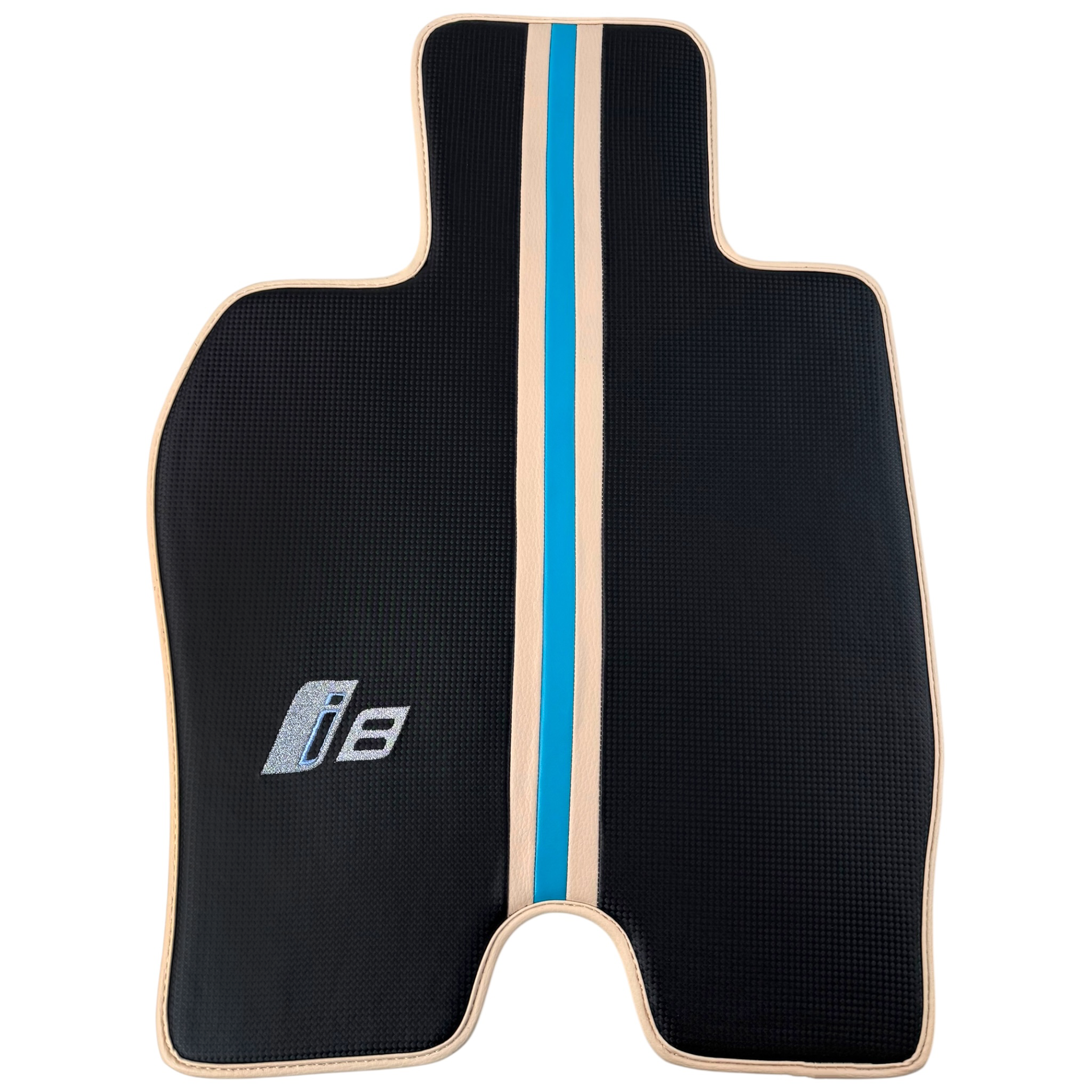 White Leather Floor Mats for BMW i8 Series L12 L15 - AutoWin.EU