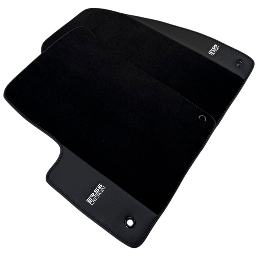 ER56 Design Black Floor Mats for Jeep WK2 (2011-2023) Double Fixation with Leather