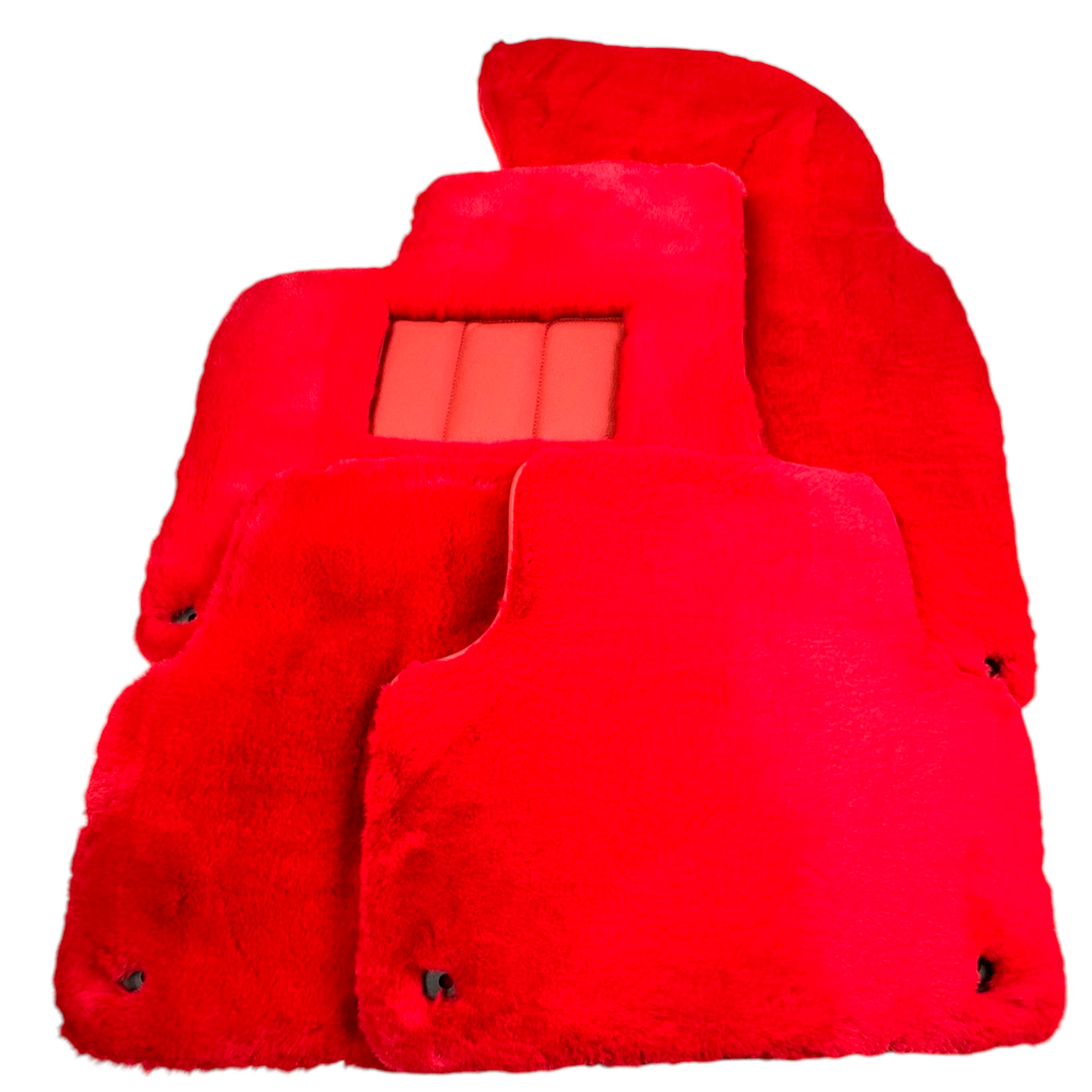 Red Sheepskin Floor Mats for Bentley Bentayga (2015-2023)