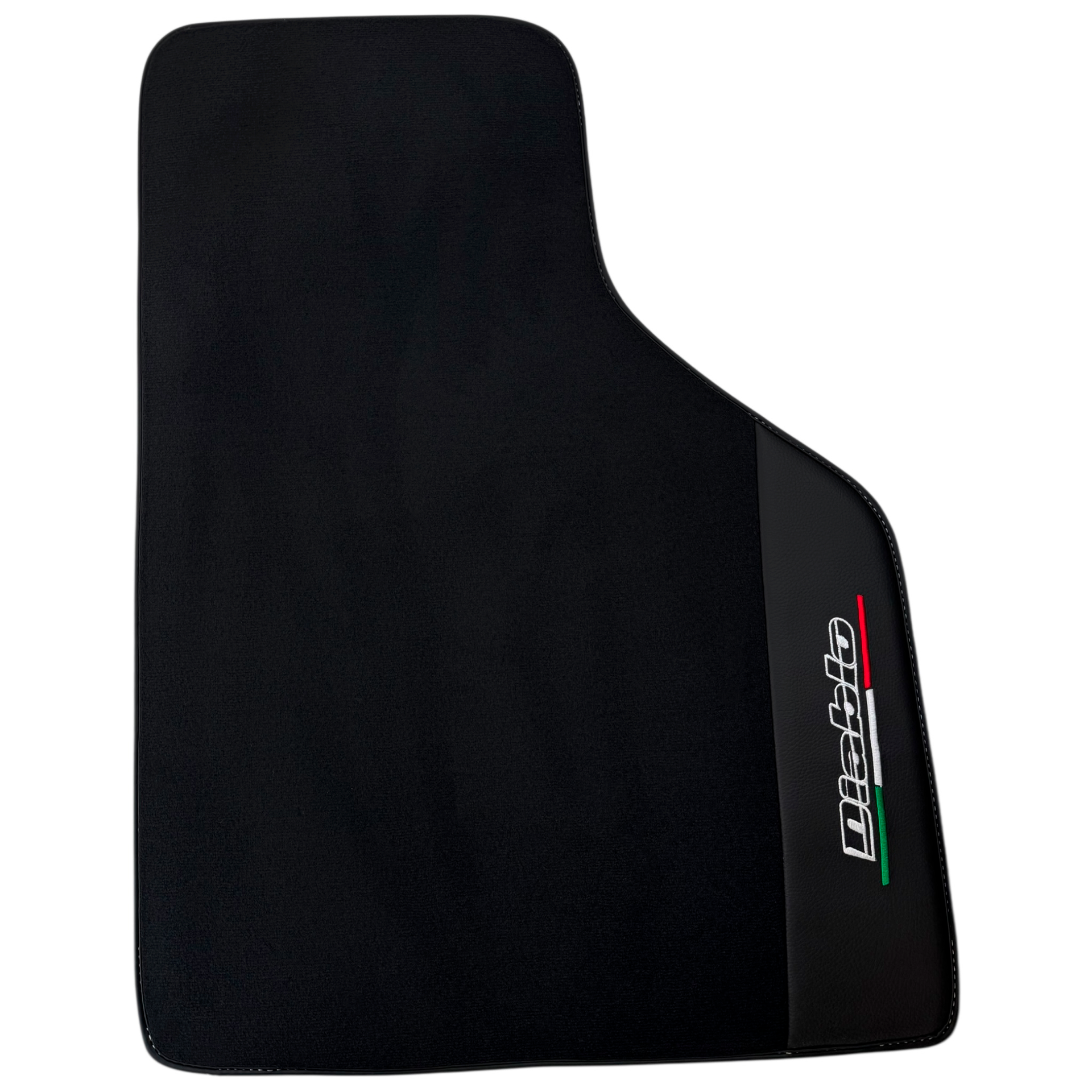 Black Floor Mats Lamborghini Diablo 1990-2001 Carbon Fiber Leather