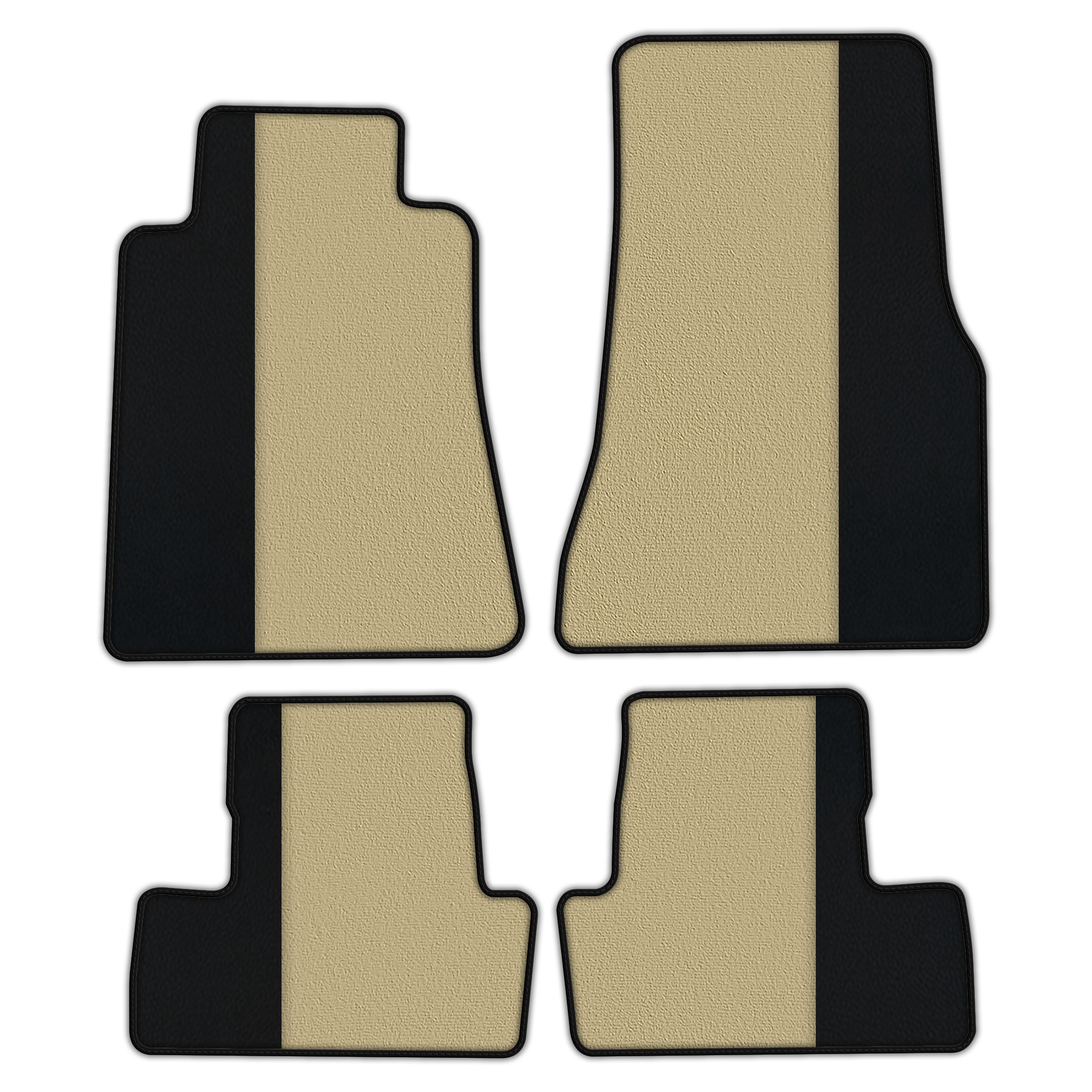 Customizable Floor Mats From Carpet with Leather for Ford Mustang V (2004-2010)