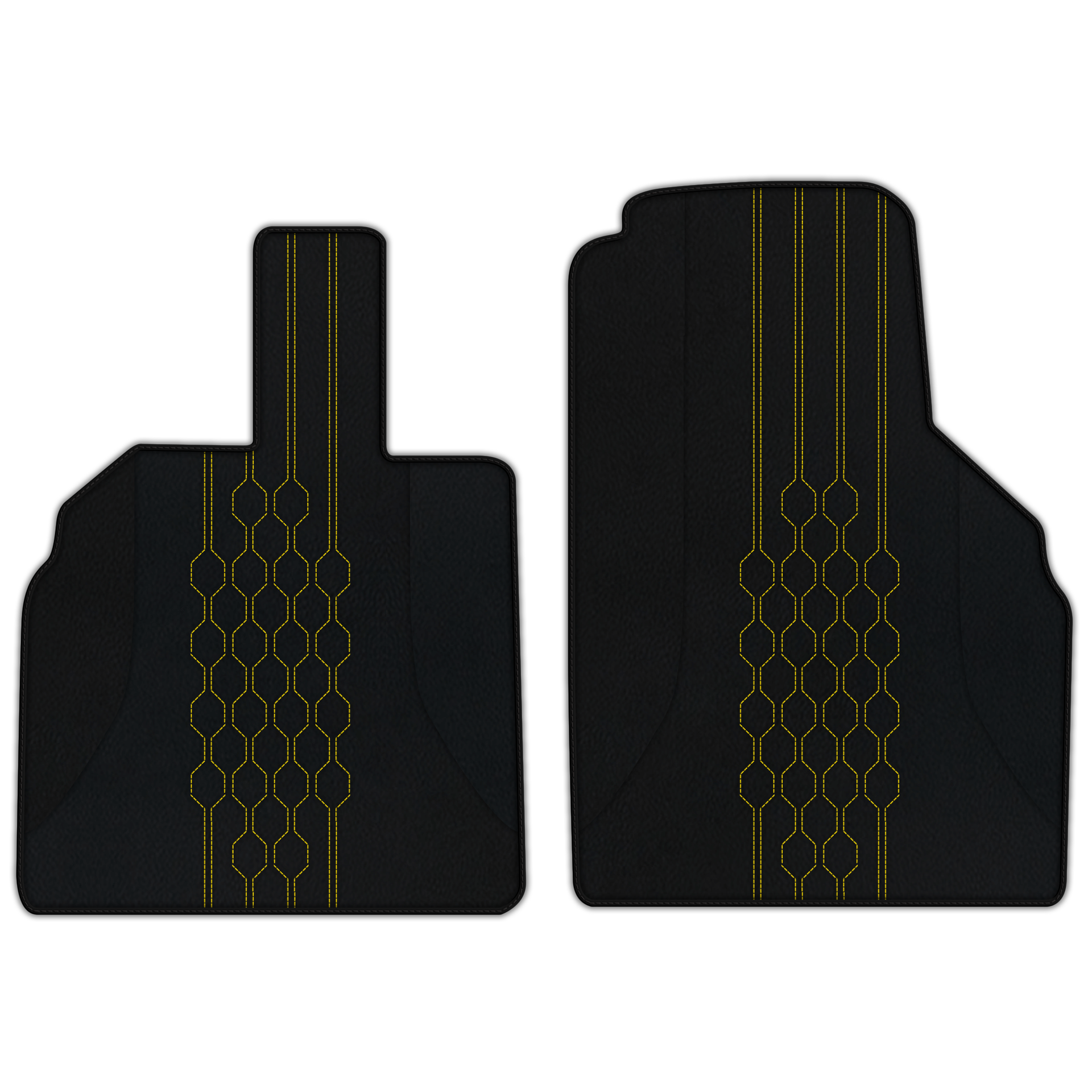 Customizable Leather Floor Mats with Vertical Hex Pattern for Lamborghini Aventador (2012-2022) - AutoWin