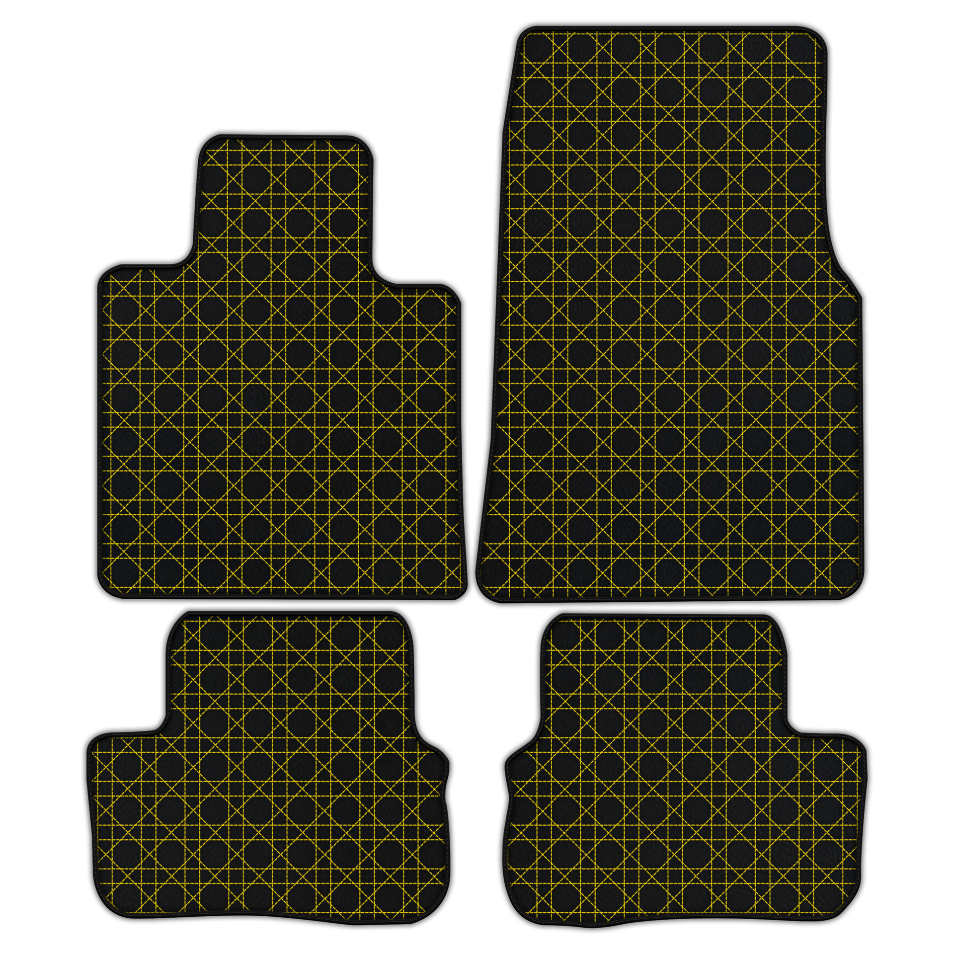Customizable Leather Floor Mats with Single Diamond Pattern for Rolls Royce Spectre (2023-2024) - AutoWin