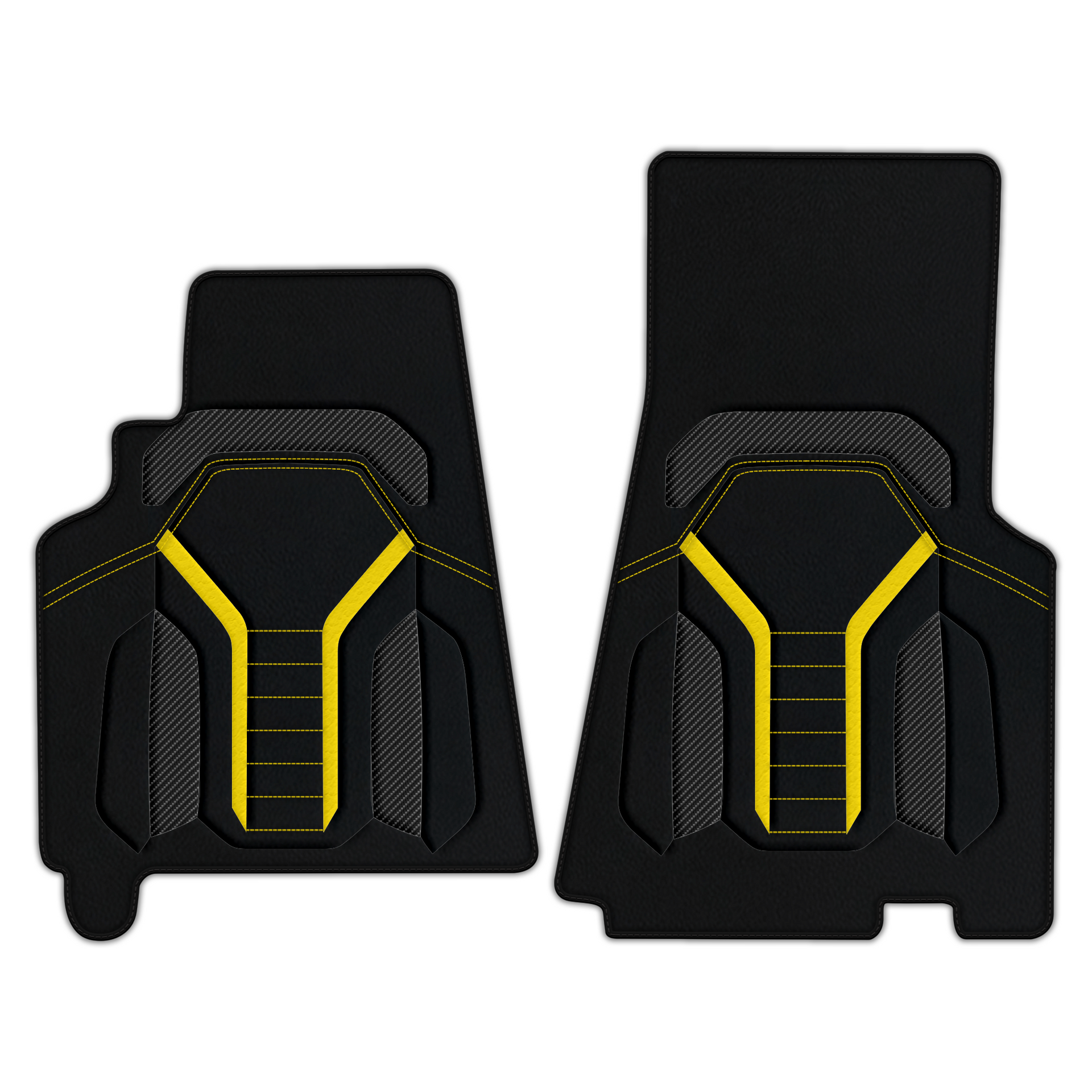Custom Leather Floor Mats with AW23 Pattern for Ferrari 550 Maranello