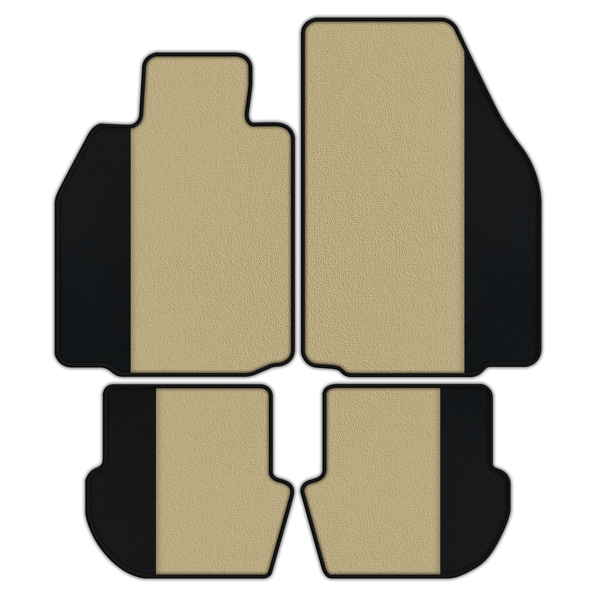 Customizable Leather Floor Mats with Triangle Pattern for Porsche 911 - 997 (2004-2012) - AutoWin