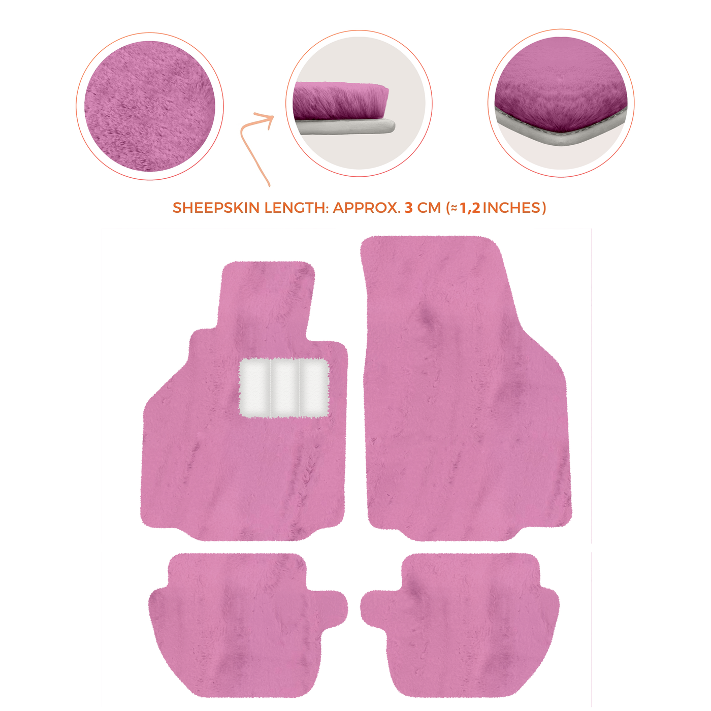 Premium Luxury Sheepskin Floor Mats for Ferrari Roma (2021-2024)