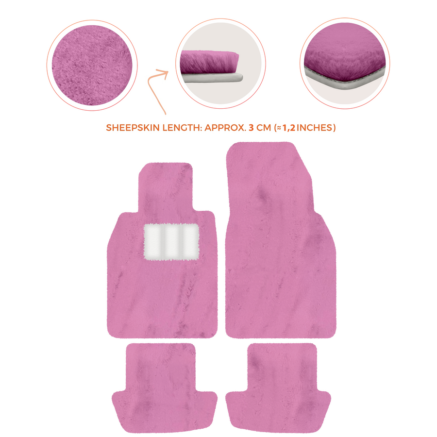 Premium Sheepskin Floor Mats for Porsche 911 991 (2012-2019)