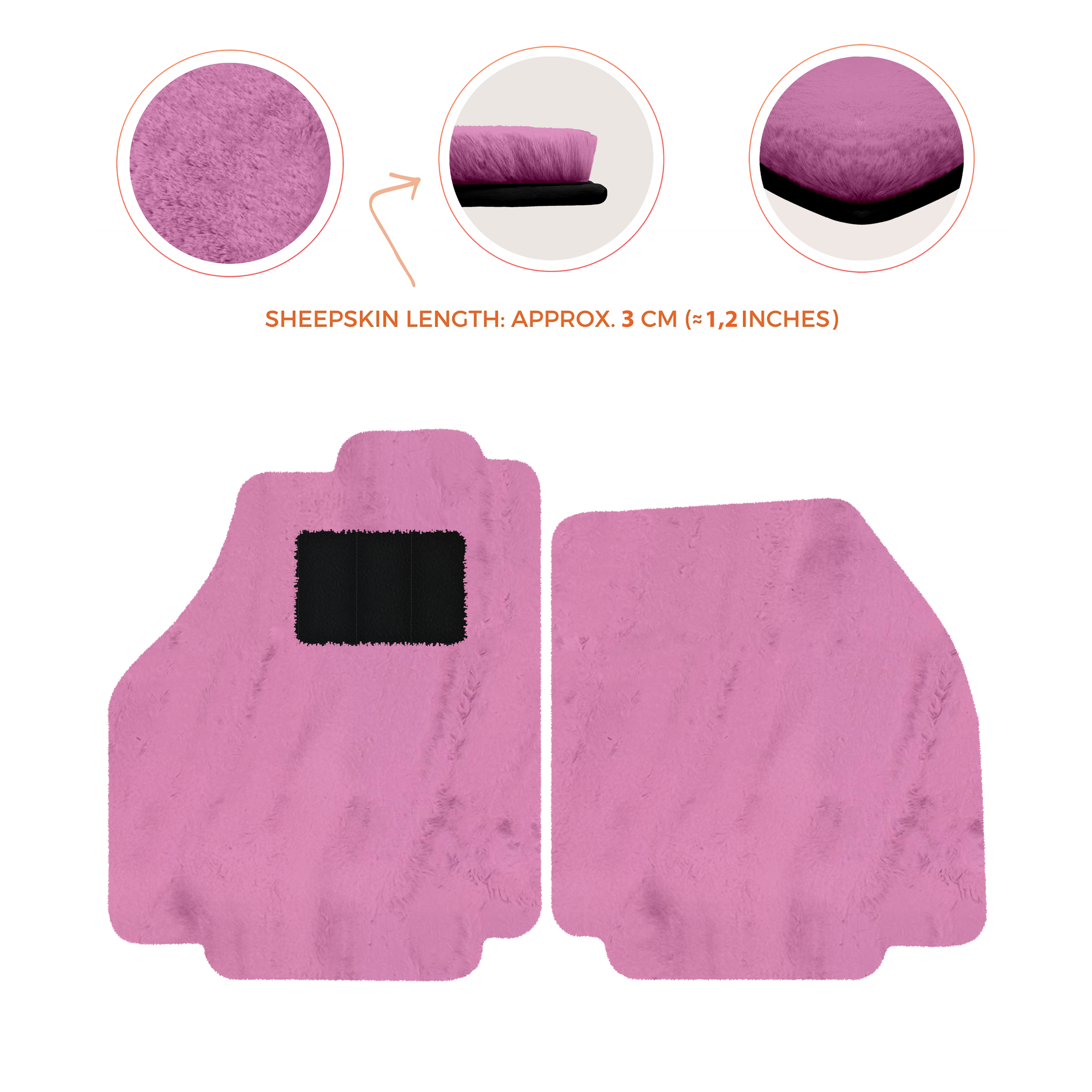 Premium Sheepskin Floor Mats for Ferrari 488 Spider (2016-2022)