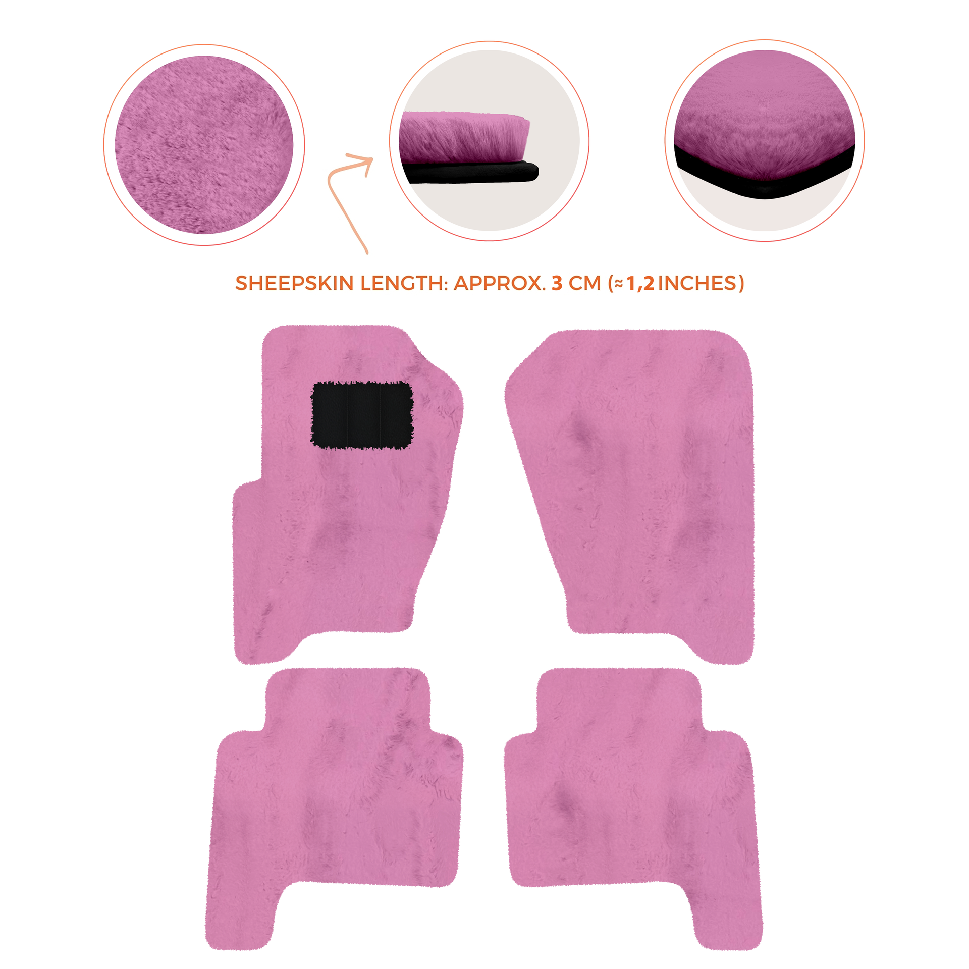 Luxury Sheepskin Floor Mats for Land Rover Discovery (2017-2026)