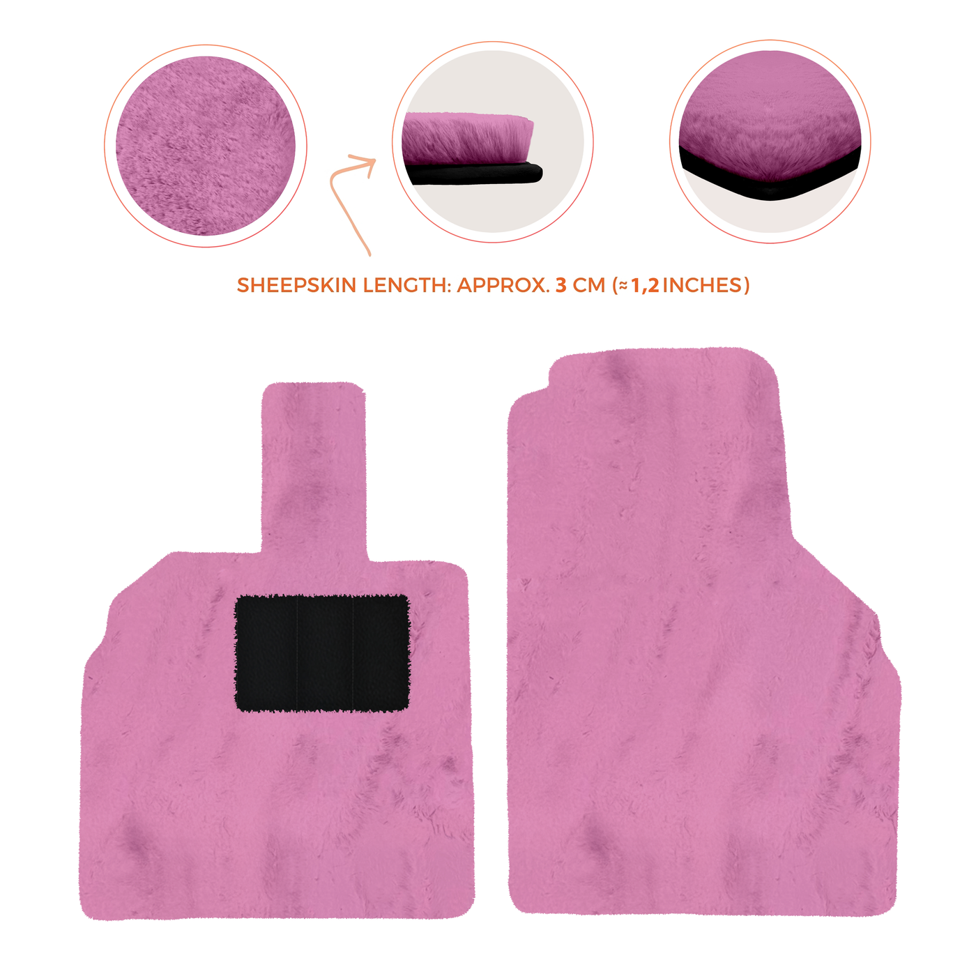 Premium Sheepskin Floor Mats for Lamborghini Aventador (2012-2022)