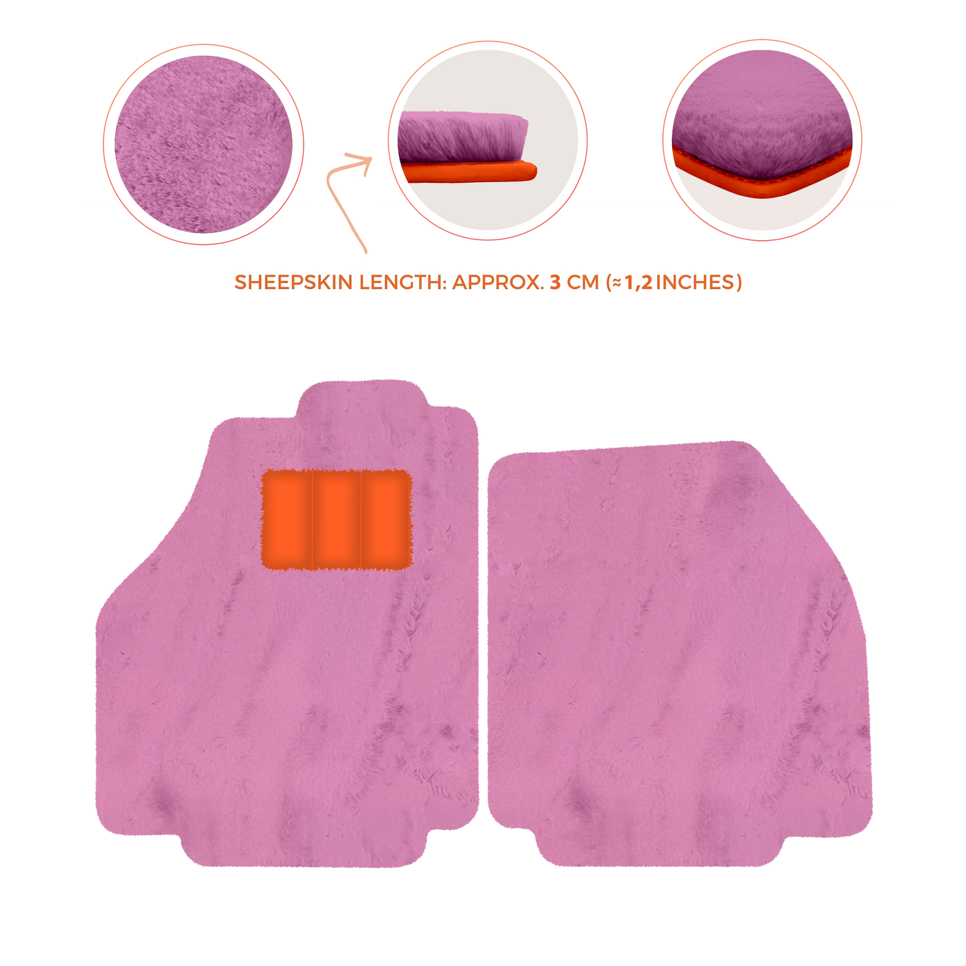 Premium Sheepskin Floor Mats for Ferrari 488 Spider (2016-2022)