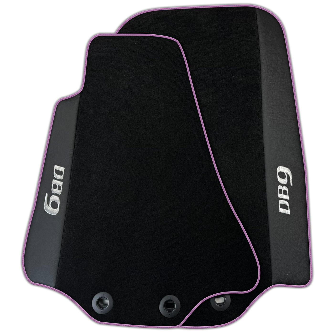 Black Floor Mats for Aston Martin DB9 Volante (2004-2016) Convertible with Leather