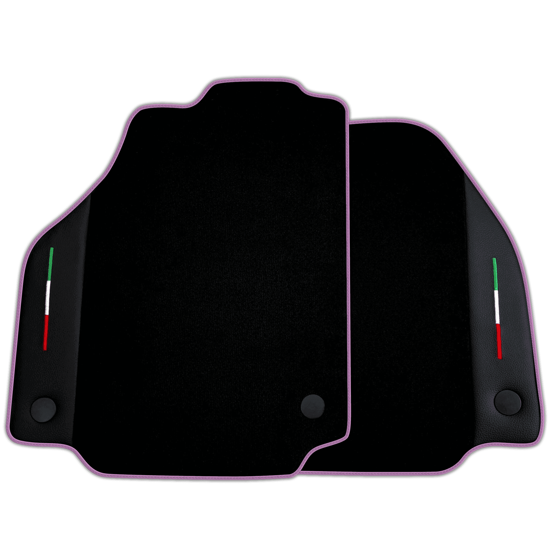 Black Floor Mats for Ferrari 488 Spider (2016-2022) with Leather | Various Trim Colors