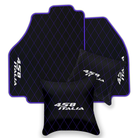 Premium Black Leather Floor Mats for Ferrari 458 Spider (2012-2015)