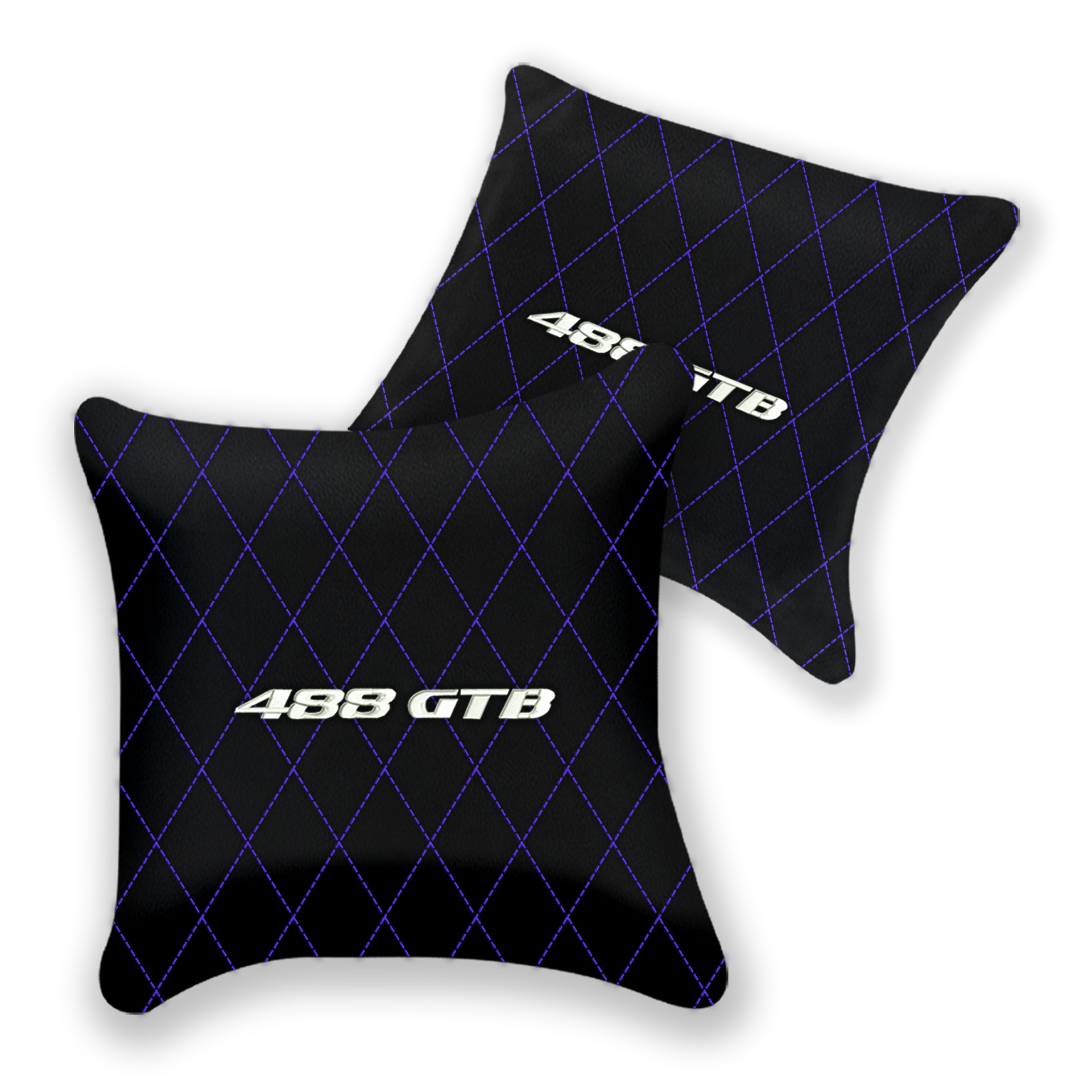 Customizable Black Leather Pillows for Ferrari 458 Italia (2009-2015)