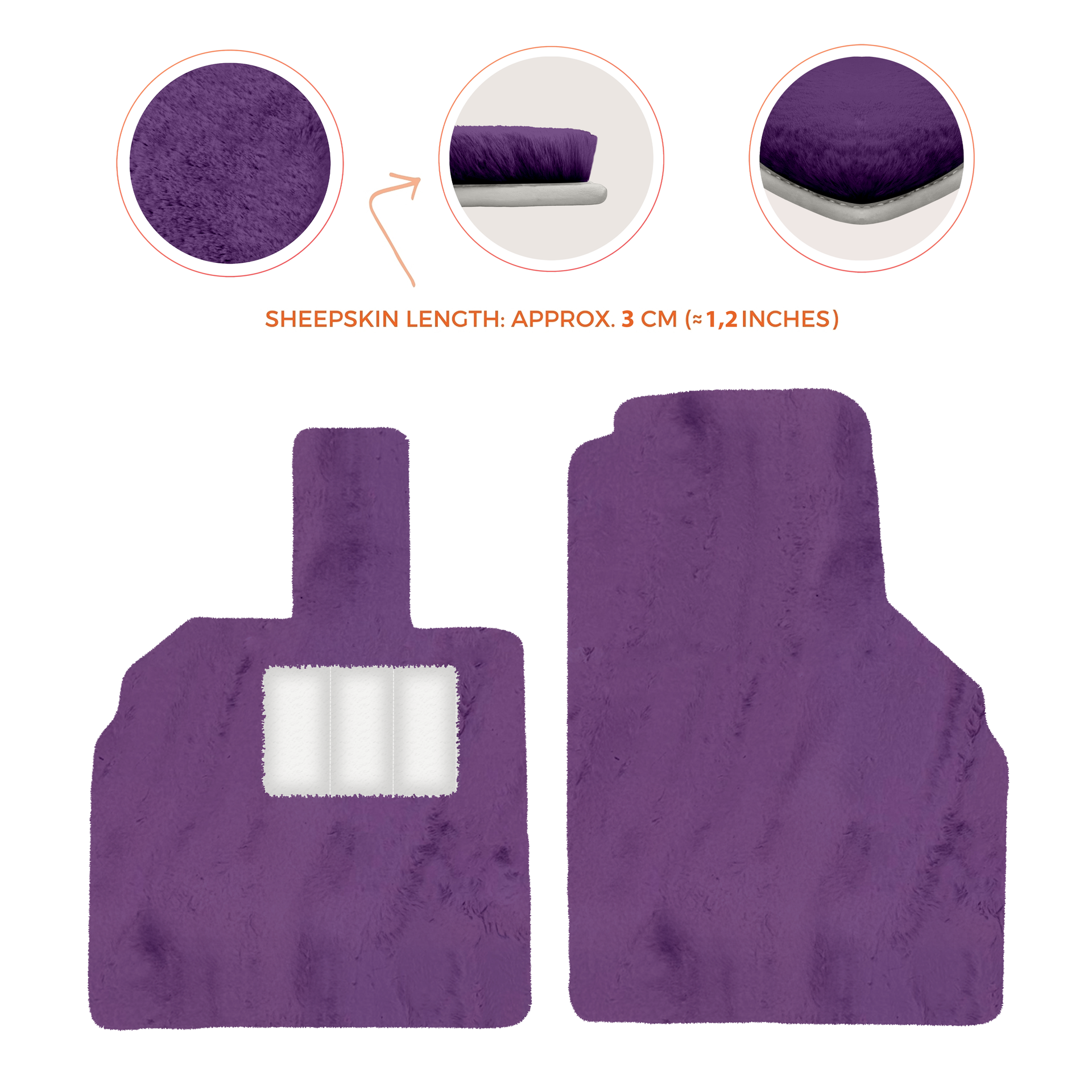 Premium Sheepskin Floor Mats for Lamborghini Aventador (2012-2022)