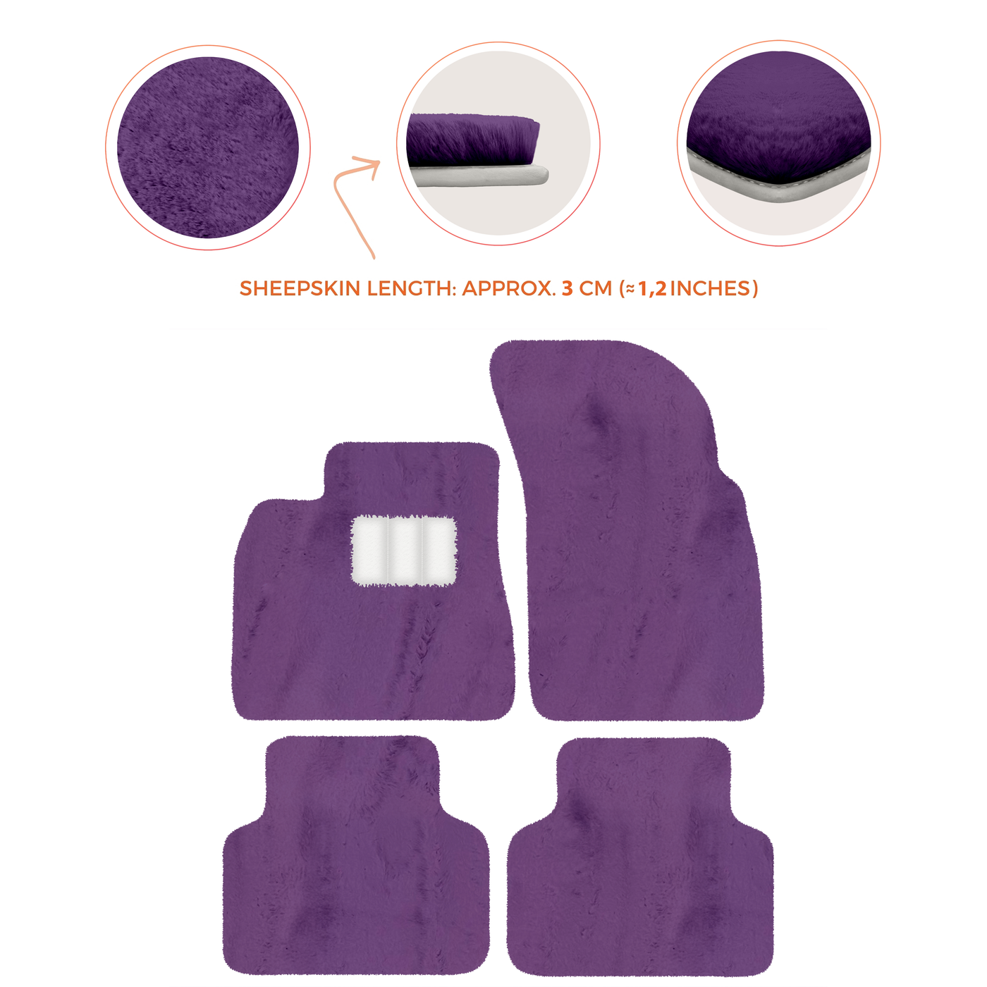 Premium Luxury Sheepskin Floor Mats for Bentley Bentayga 2015-2023