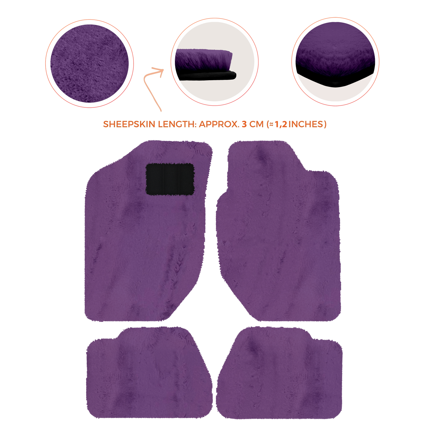 Luxury Sheepskin Floor Mats for Land Rover Discovery Sport (2015-2019)