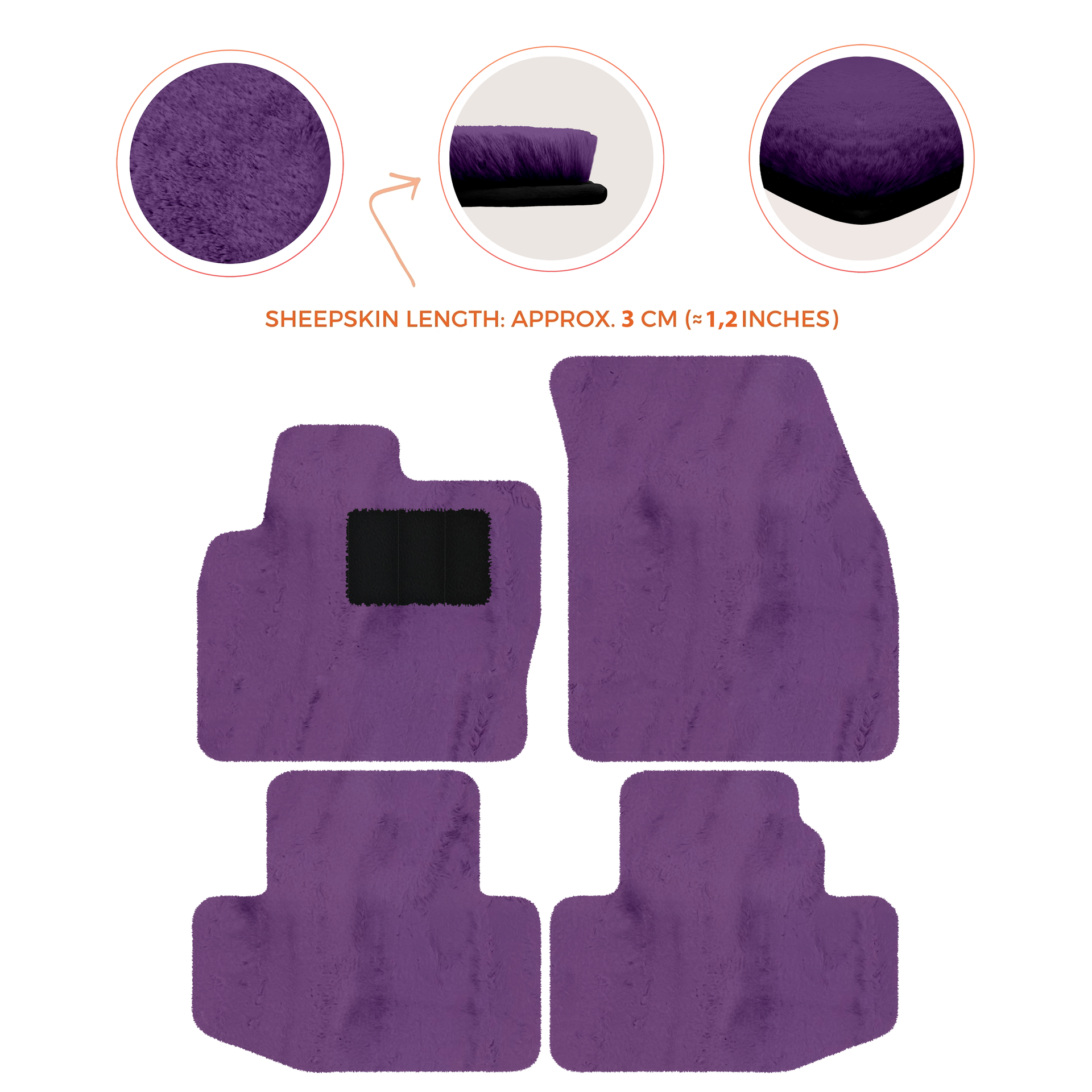 Luxury Sheepskin Floor Mats for Range Rover Sport L460 (2022-2024)