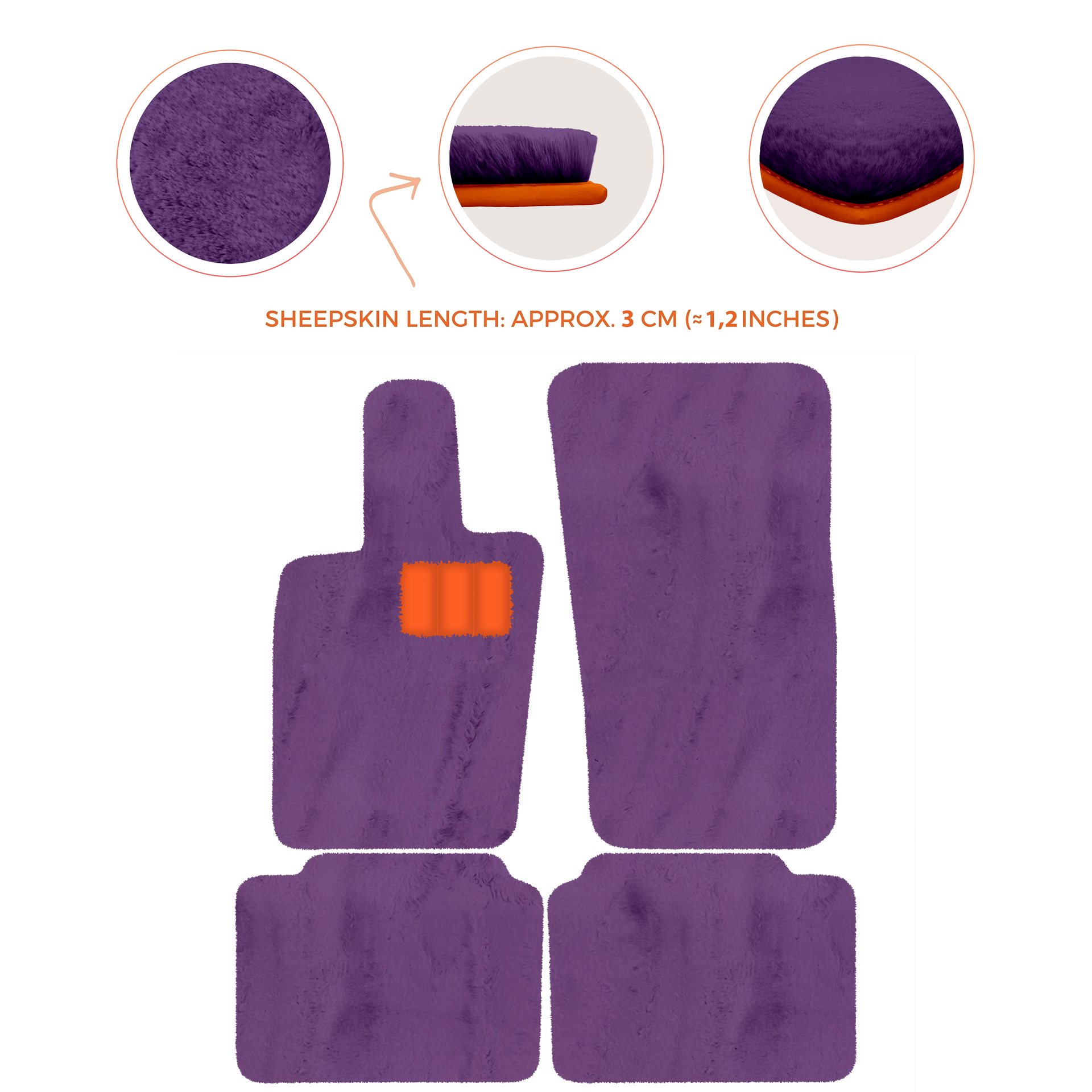 Luxury Sheepskin Floor Mats for Porsche Panamera (2017-2023)