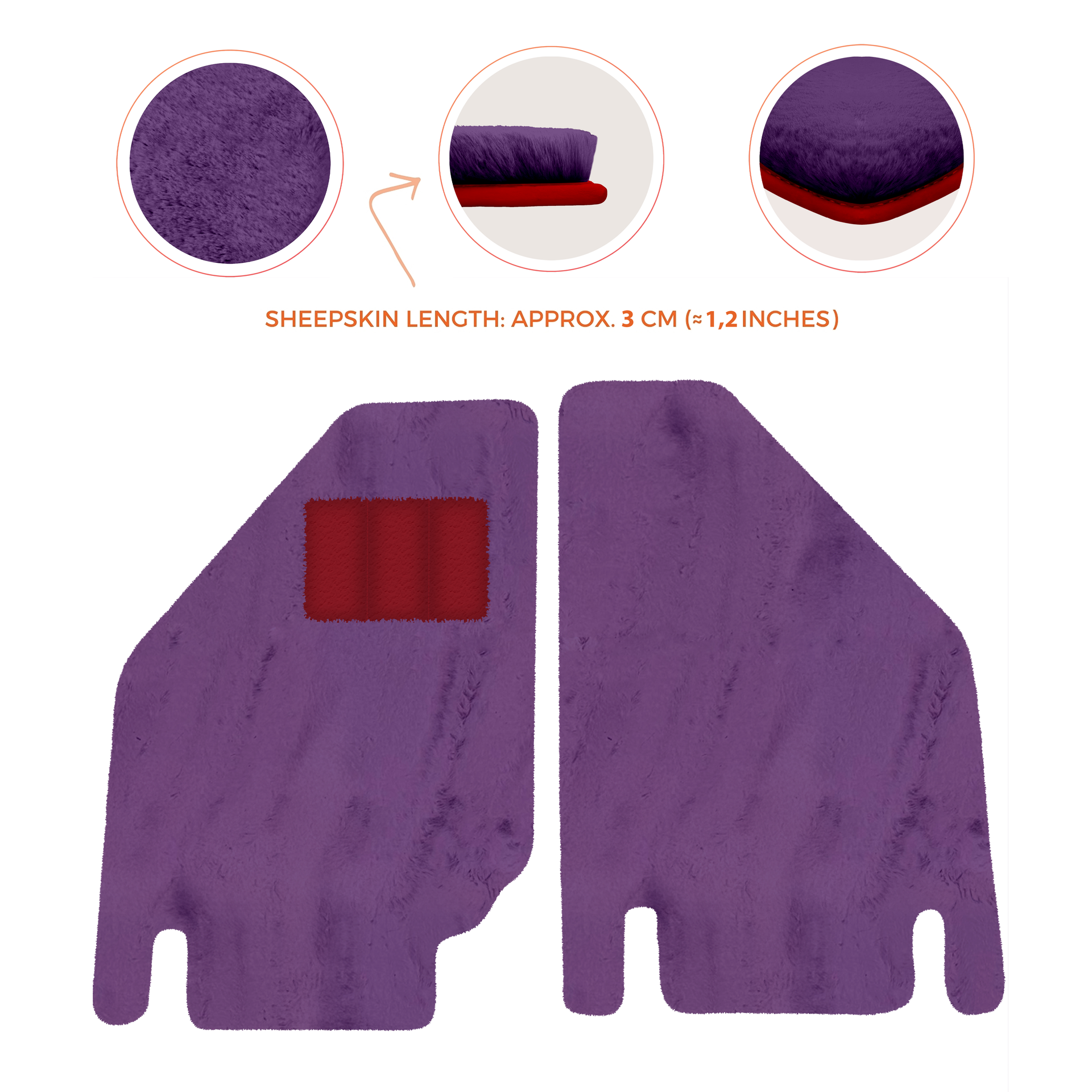 Premium Sheepskin Floor Mats for Ferrari Purosangue (2023-2024)