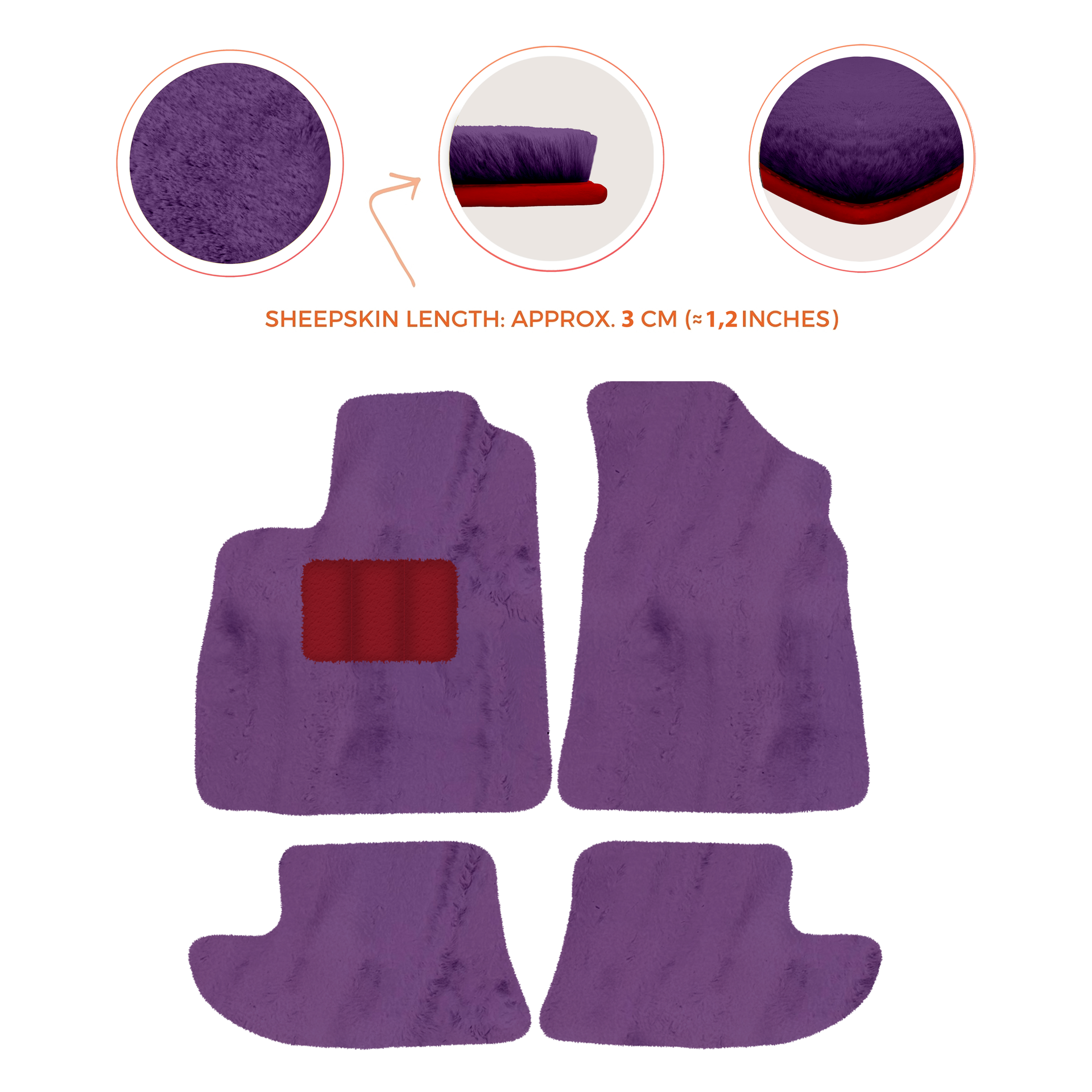 Premium Sheepskin Floor Mats for Bentley Continental GTC (2006–2011)