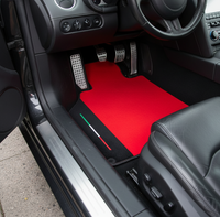 Custom Red Floor Mats for Lamborghini Gallardo With Alcantara Leather