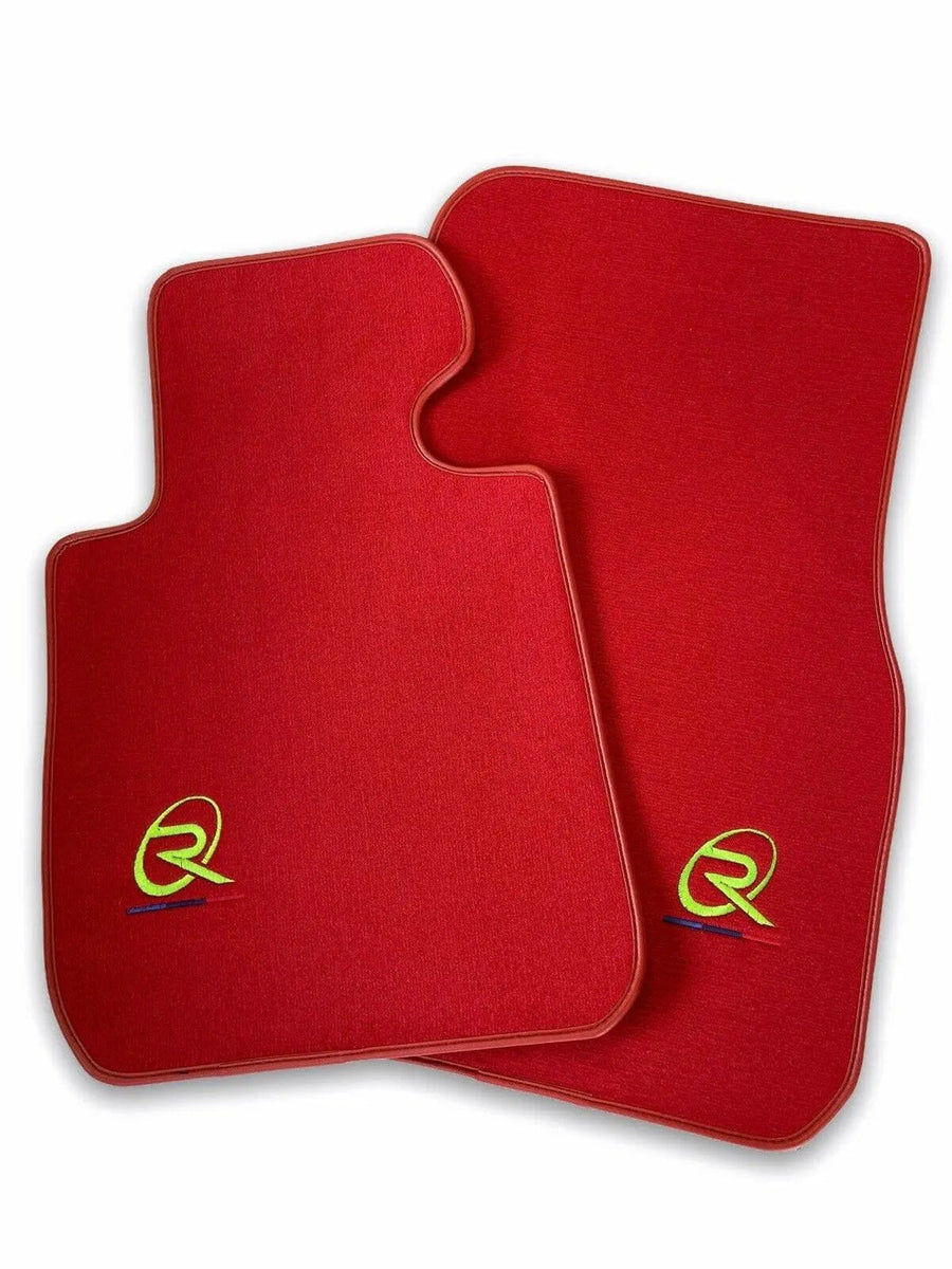 Red Floor Mats For BMW M3 G81 Touring (2022-2026) ROVBUT Brand Tailored Set Perfect Fit Green SNIP Collection - AutoWin