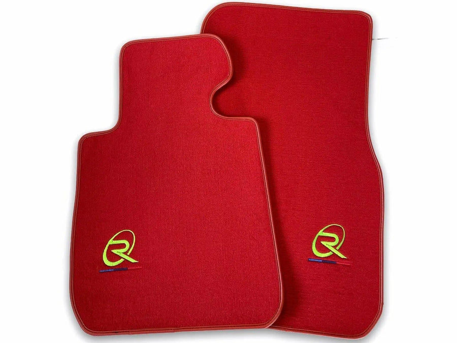 Red Floor Mats For BMW Gran Tourer F46 (2015-2022) 5 Seats ROVBUT Brand Tailored Set Perfect Fit Green SNIP Collection - AutoWin