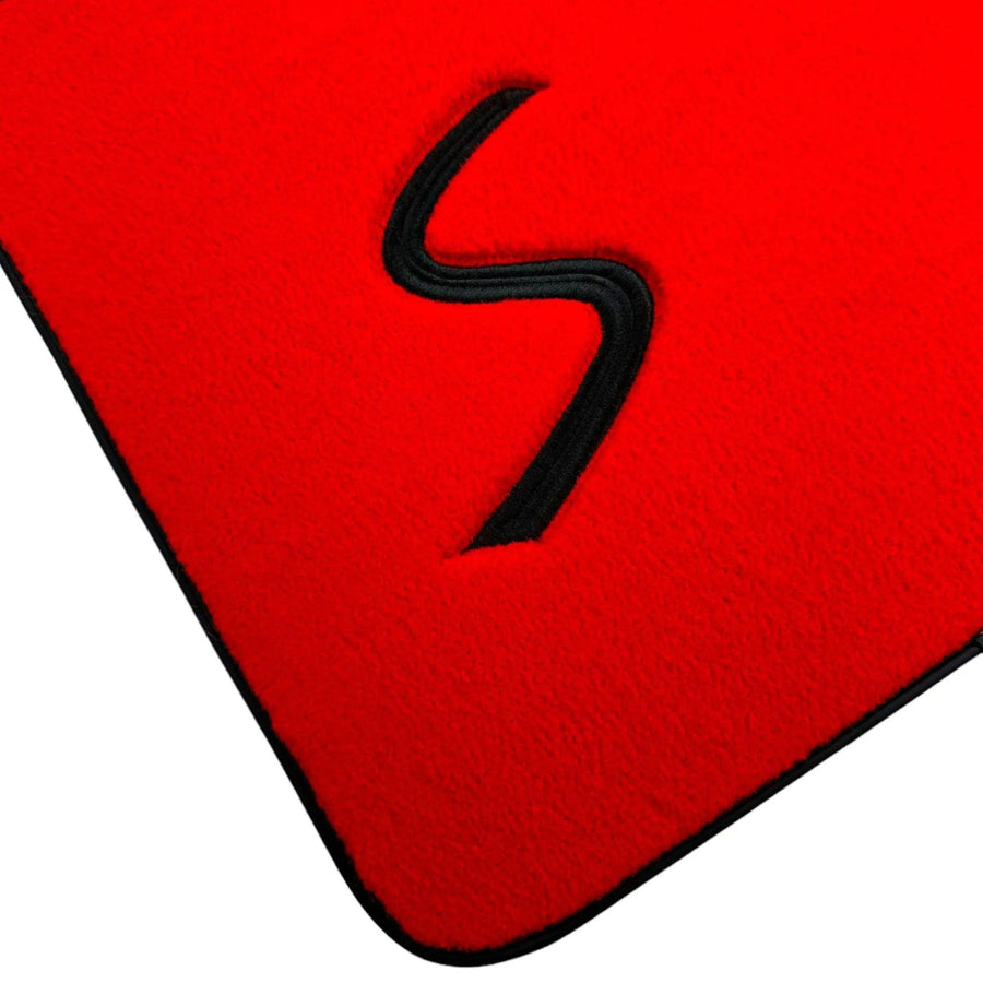 Red Floor Mats for Mini Cabrio R56 Convertible (2009-2016) - AutoWin