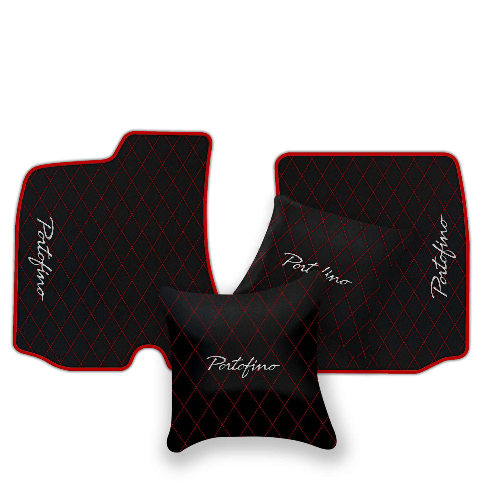 Custom Black Leather Floor Mats for Ferrari 812 Superfast (2018-2023)