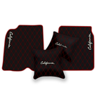 Orange Stitching Black Leather Floor Mats for Lamborghini Urus