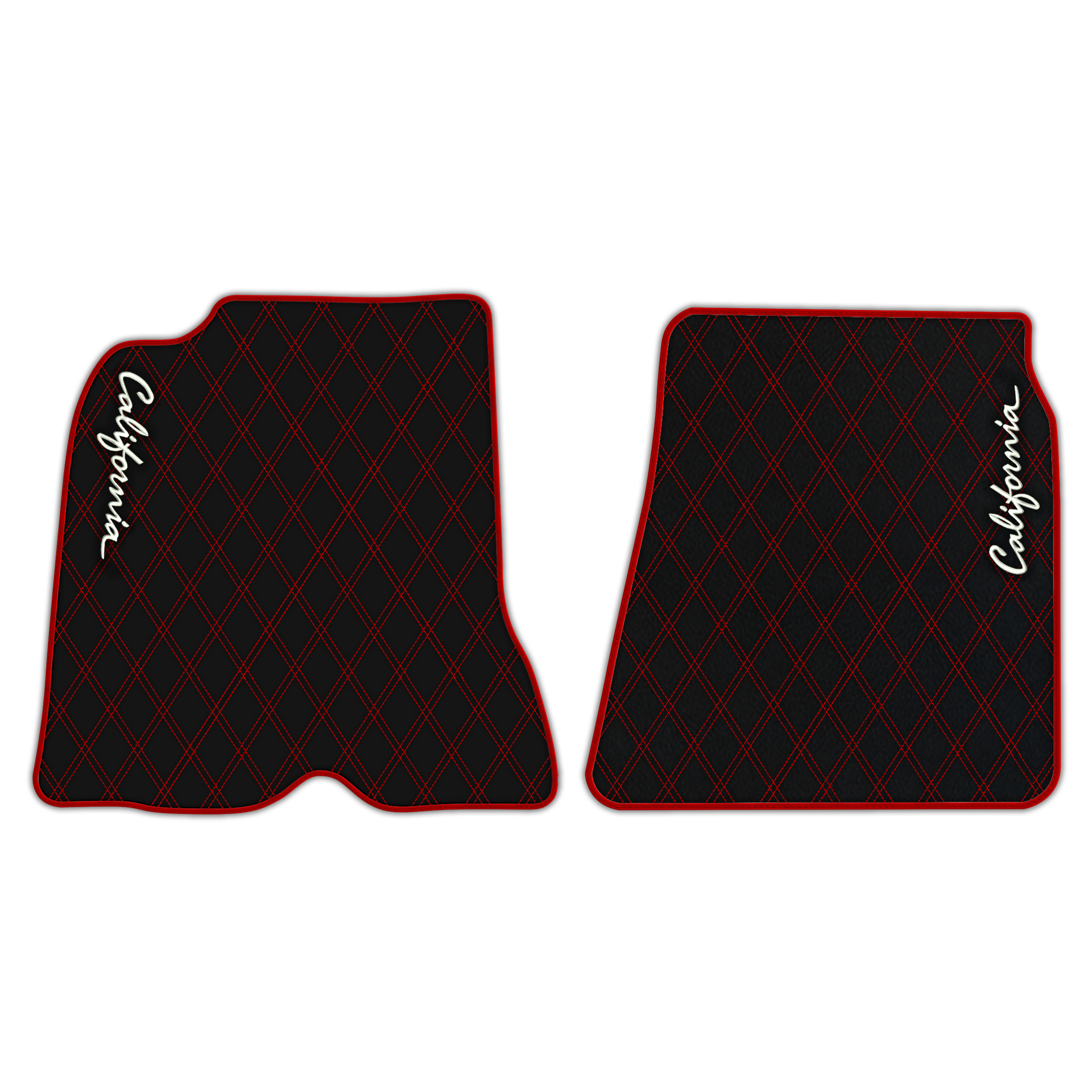 Orange Stitching Black Leather Floor Mats for Lamborghini Urus