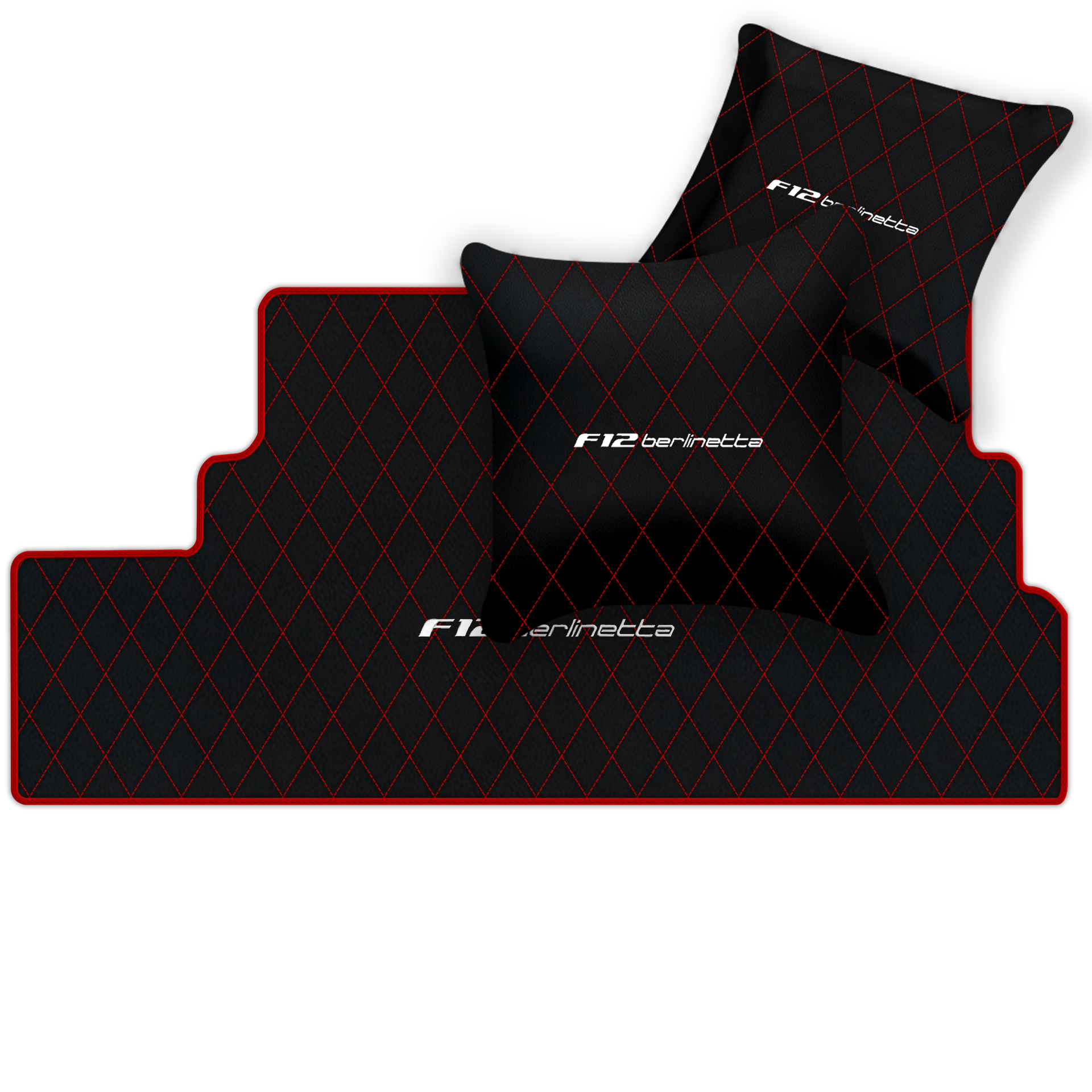 Premium Black Leather Floor Mats for Ferrari California | Full Set