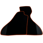 Custom Black Floor Mats for Ferrari Mondial Convertible (1983-1993) with Leather