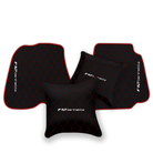 Premium Black Leather Floor Mats for Ferrari California | Full Set