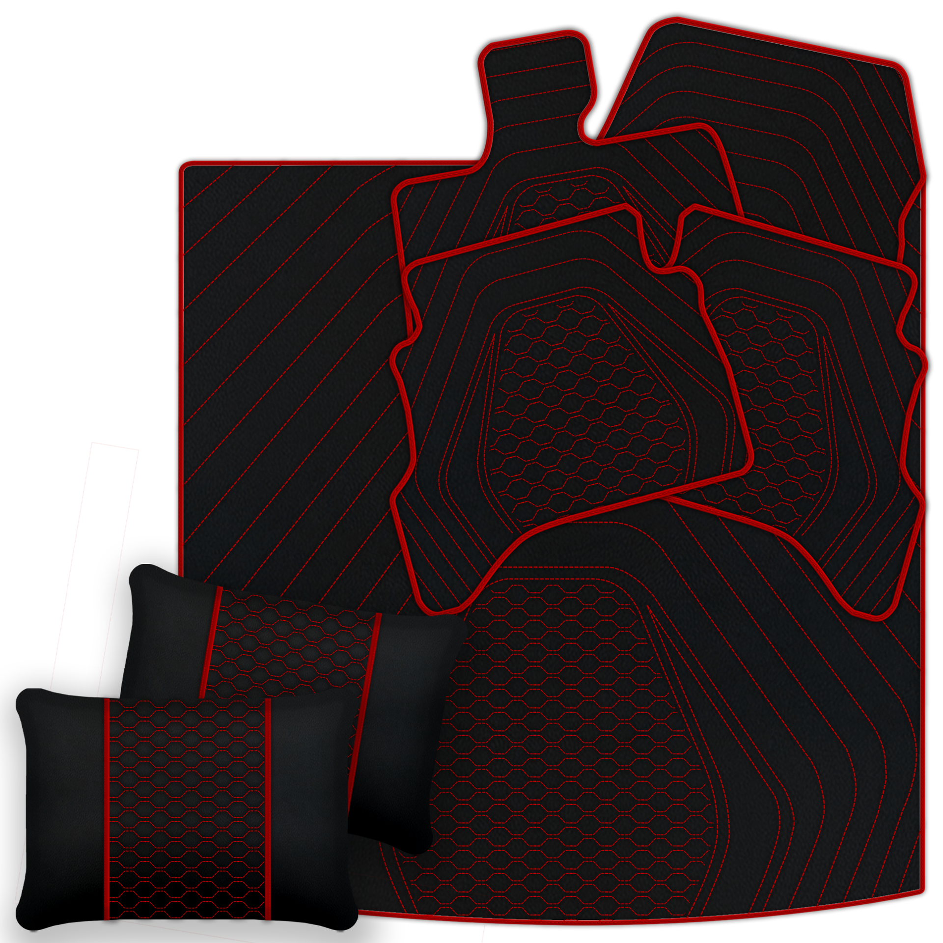 Premium Black Leather Floor Mats for Ferrari Mondial (1983-1993)