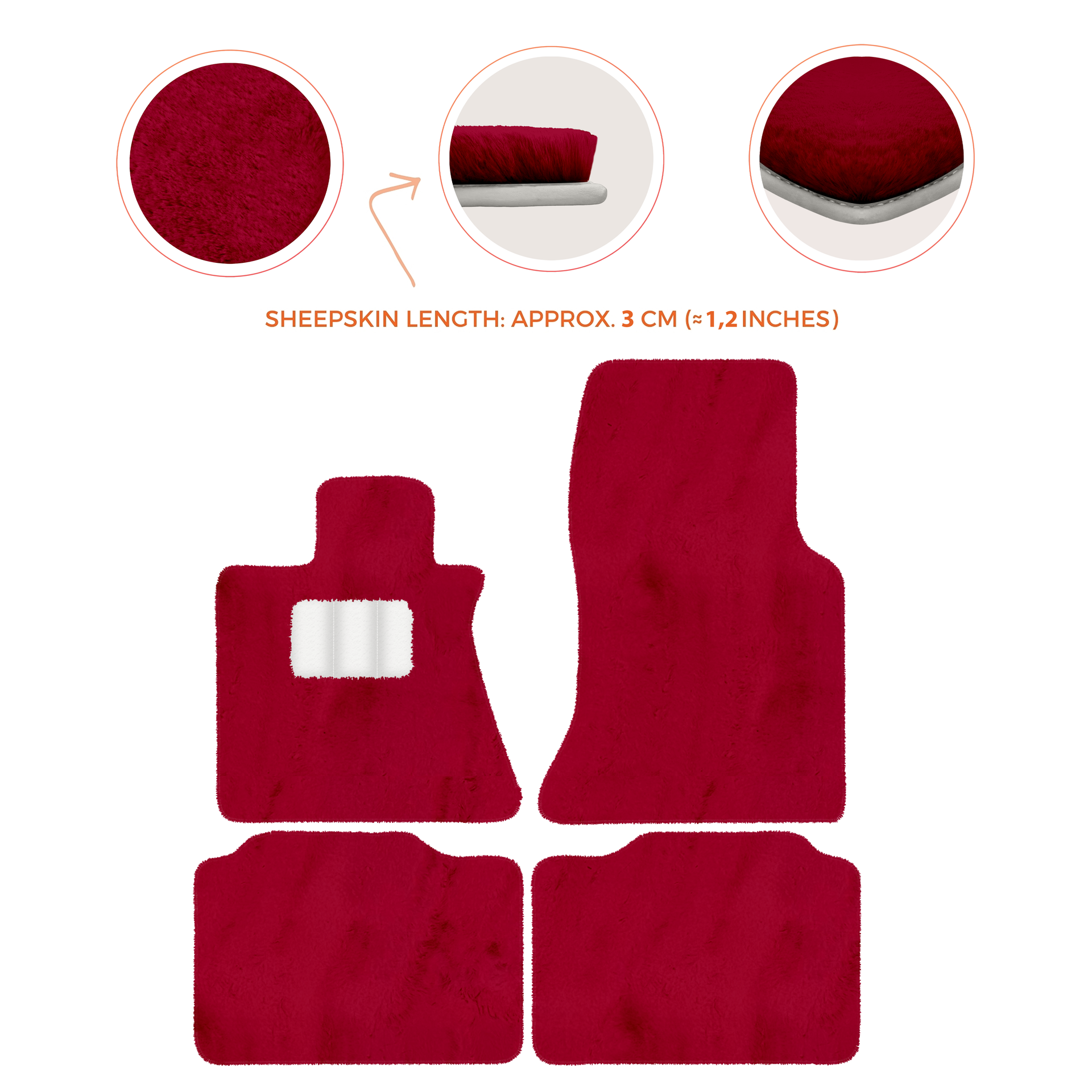 Premium Sheepskin Floor Mats for Rolls-Royce Phantom Sedan (2003-2016)