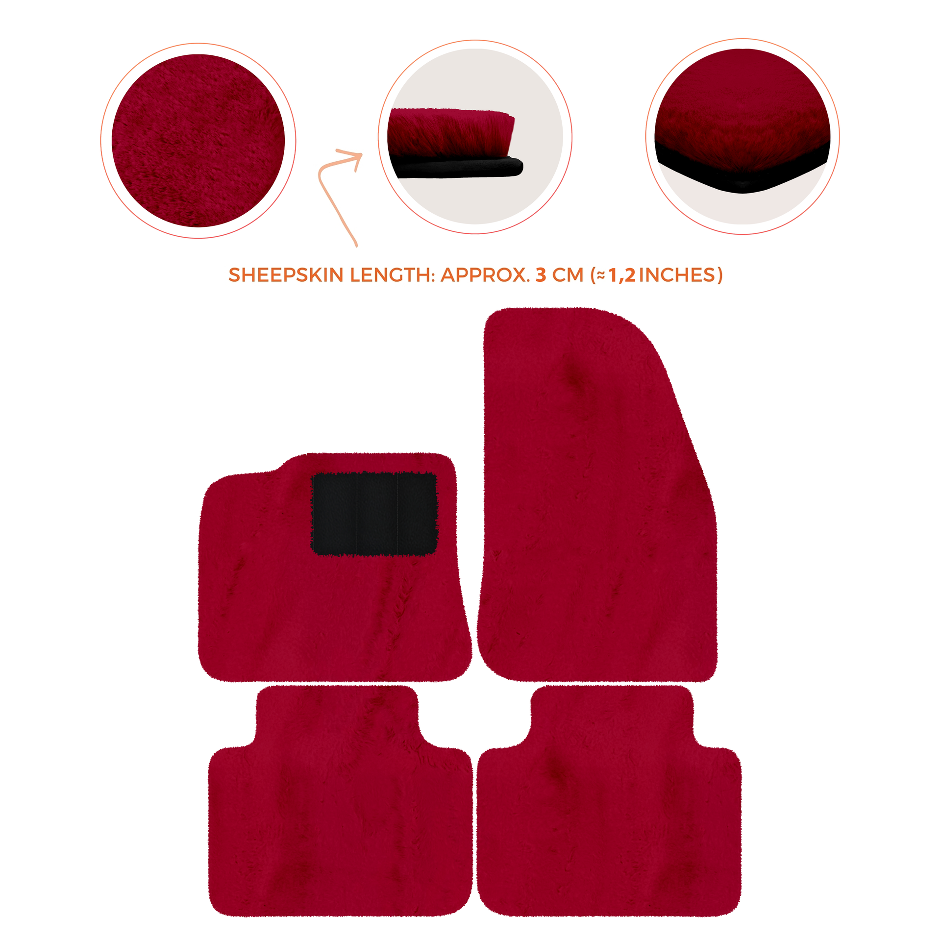 Premium Sheepskin Floor Mats for Porsche 987 Boxster (2005-2012)