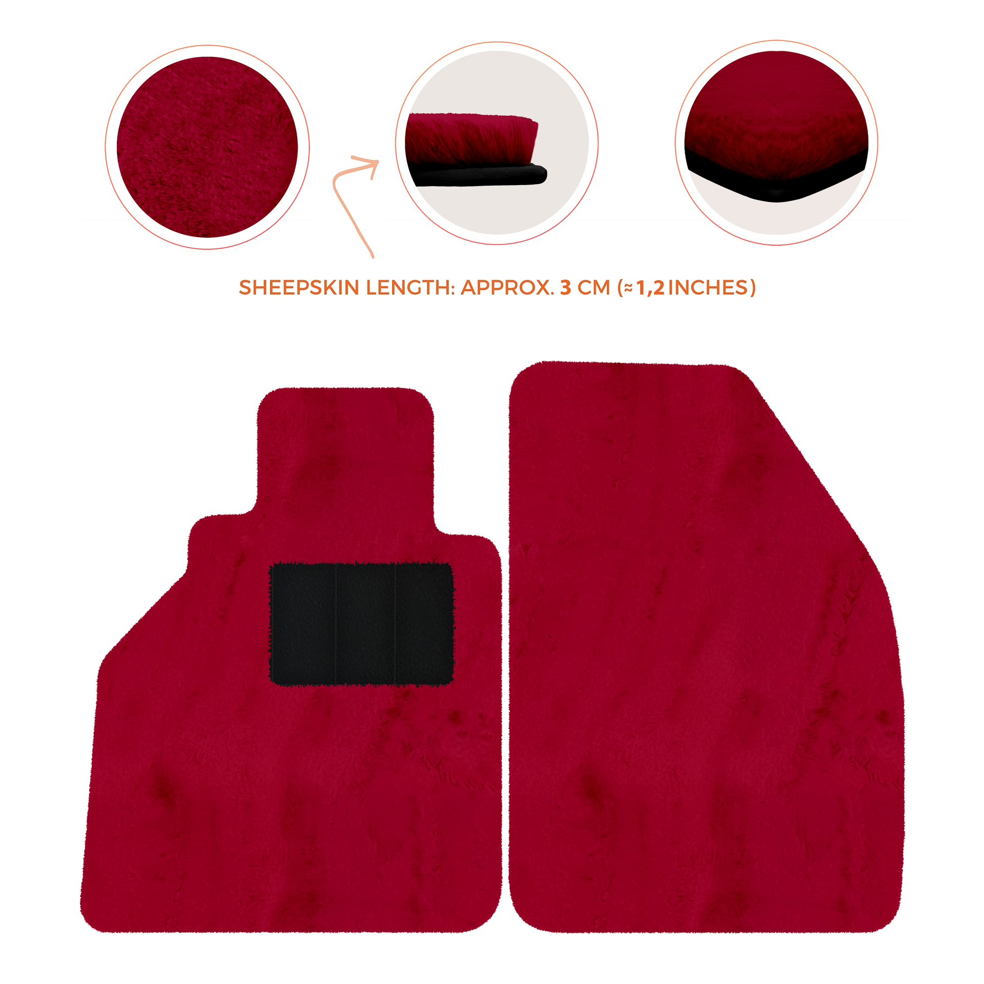 Premium Sheepskin Floor Mats for Porsche 986 Boxster (1996-2004)