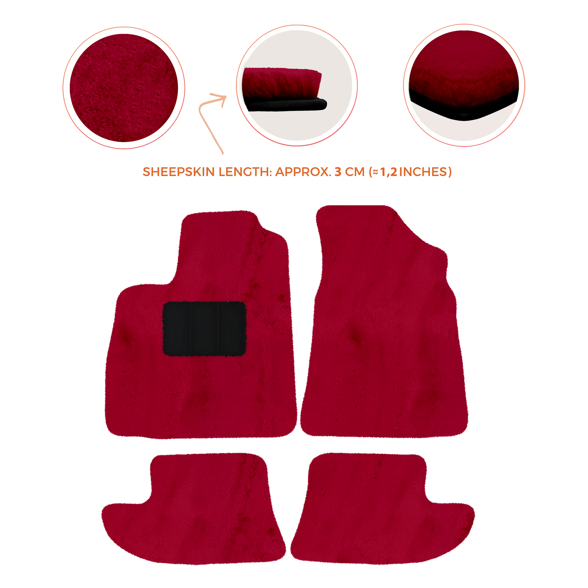 Premium Sheepskin Floor Mats for Bentley Continental GTC (2006–2011)