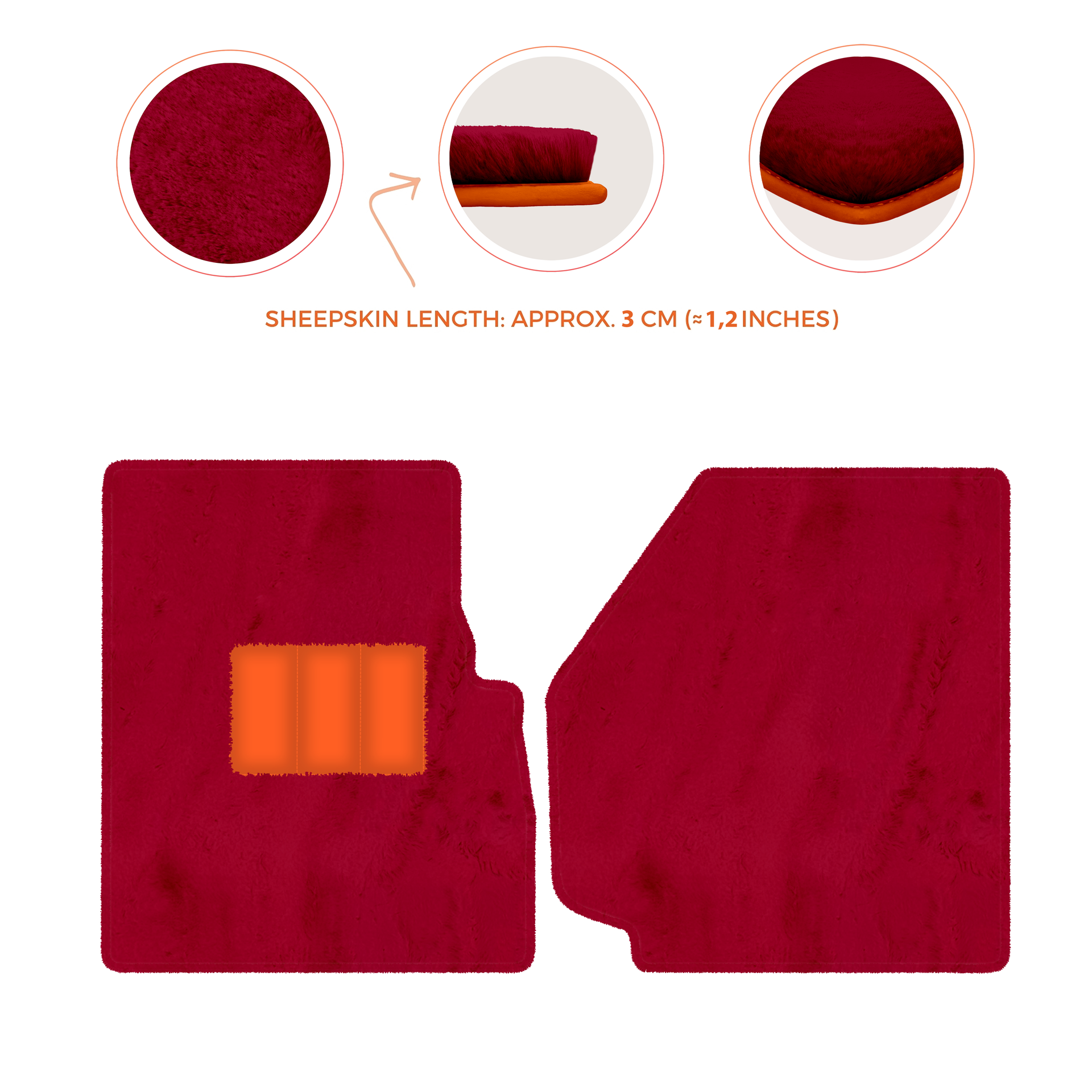 Premium Sheepskin Floor Mats for Land Rover Discovery (2004-2009)